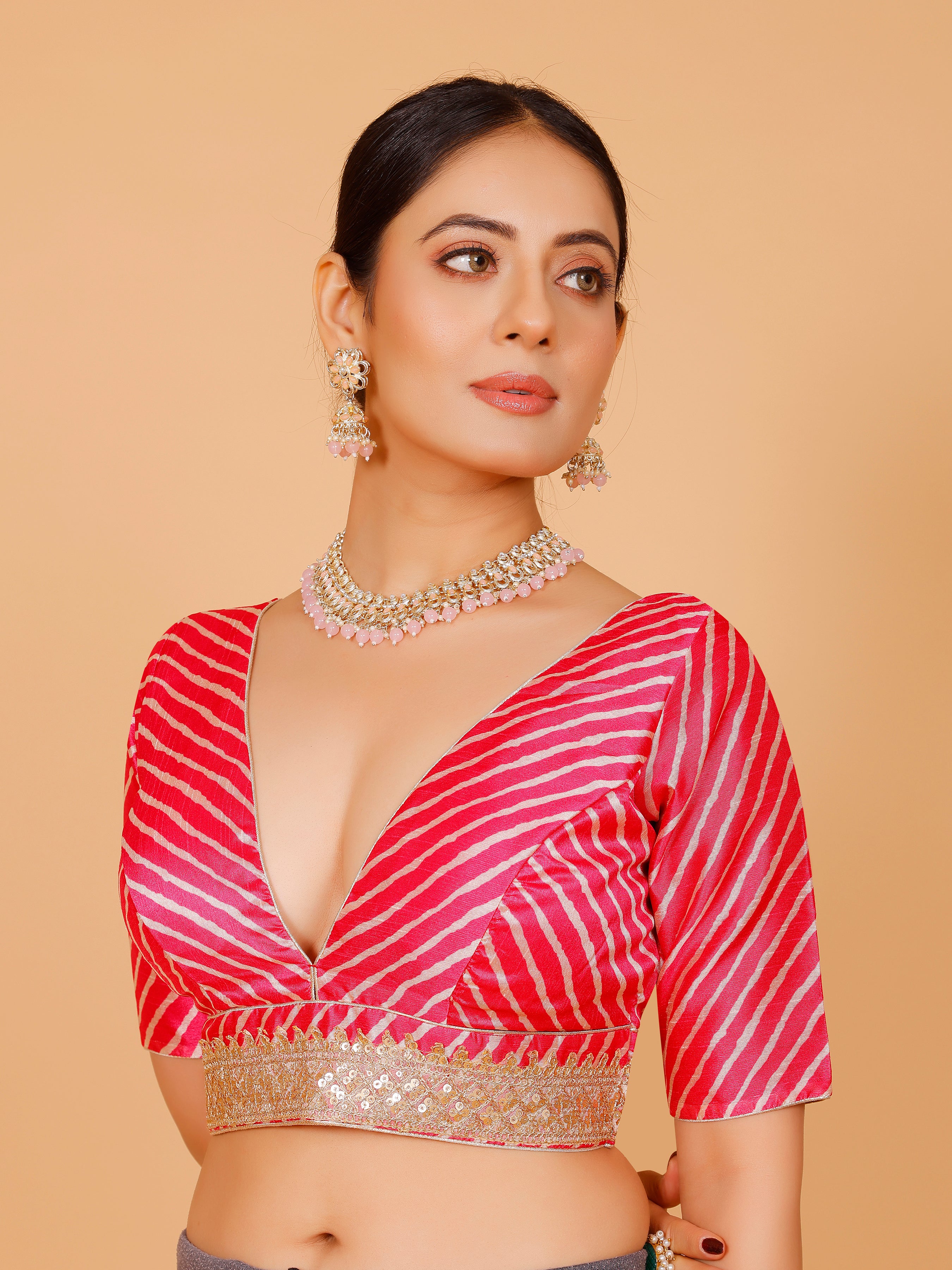 Silk Zari Tiki Work Blouse - Roop Darshan