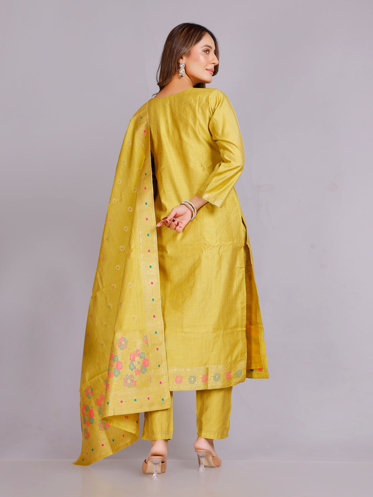 Nisha Silk Straight Kamiz & Pant