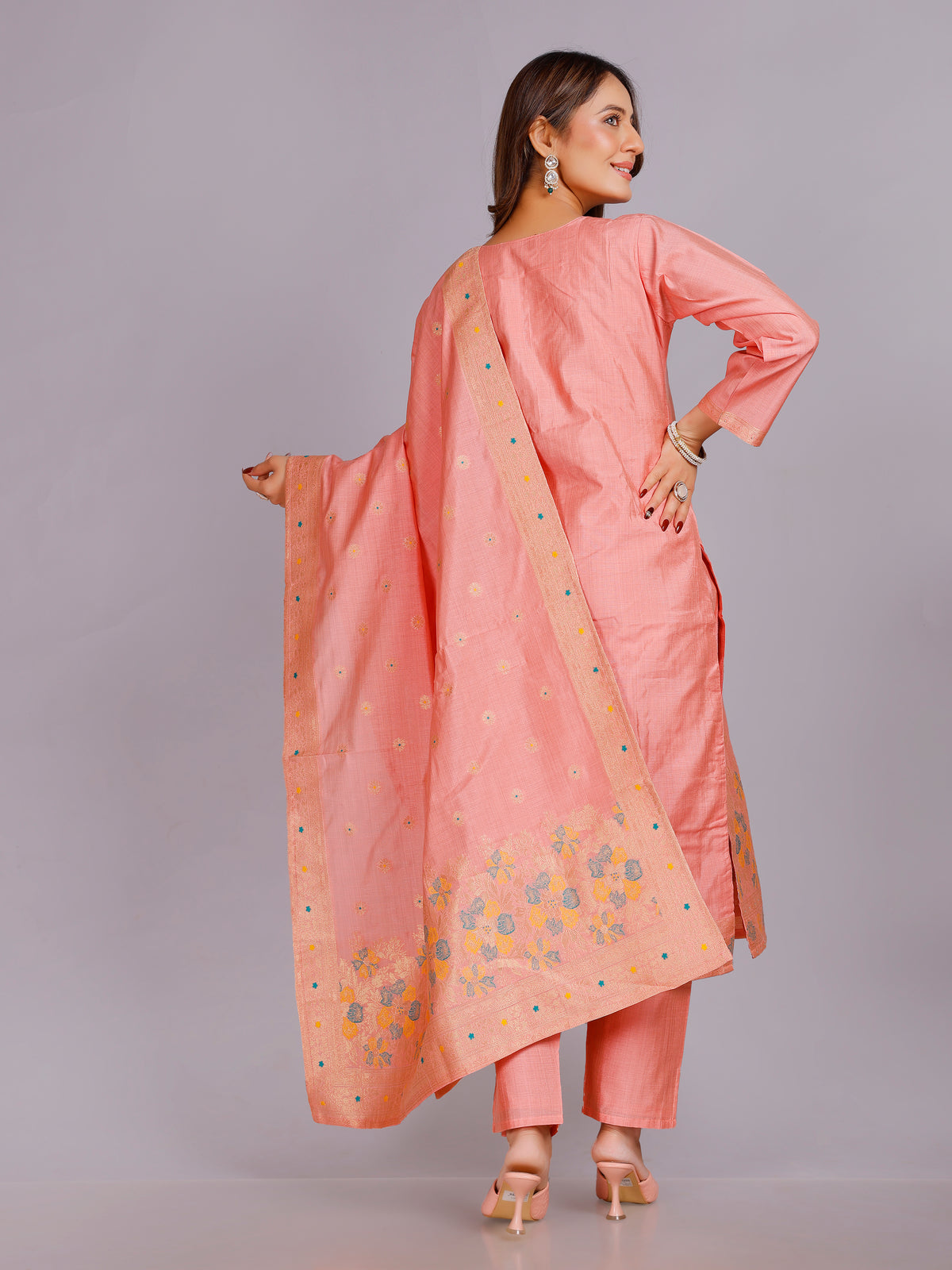 Nisha Silk Straight Kamiz & Pant
