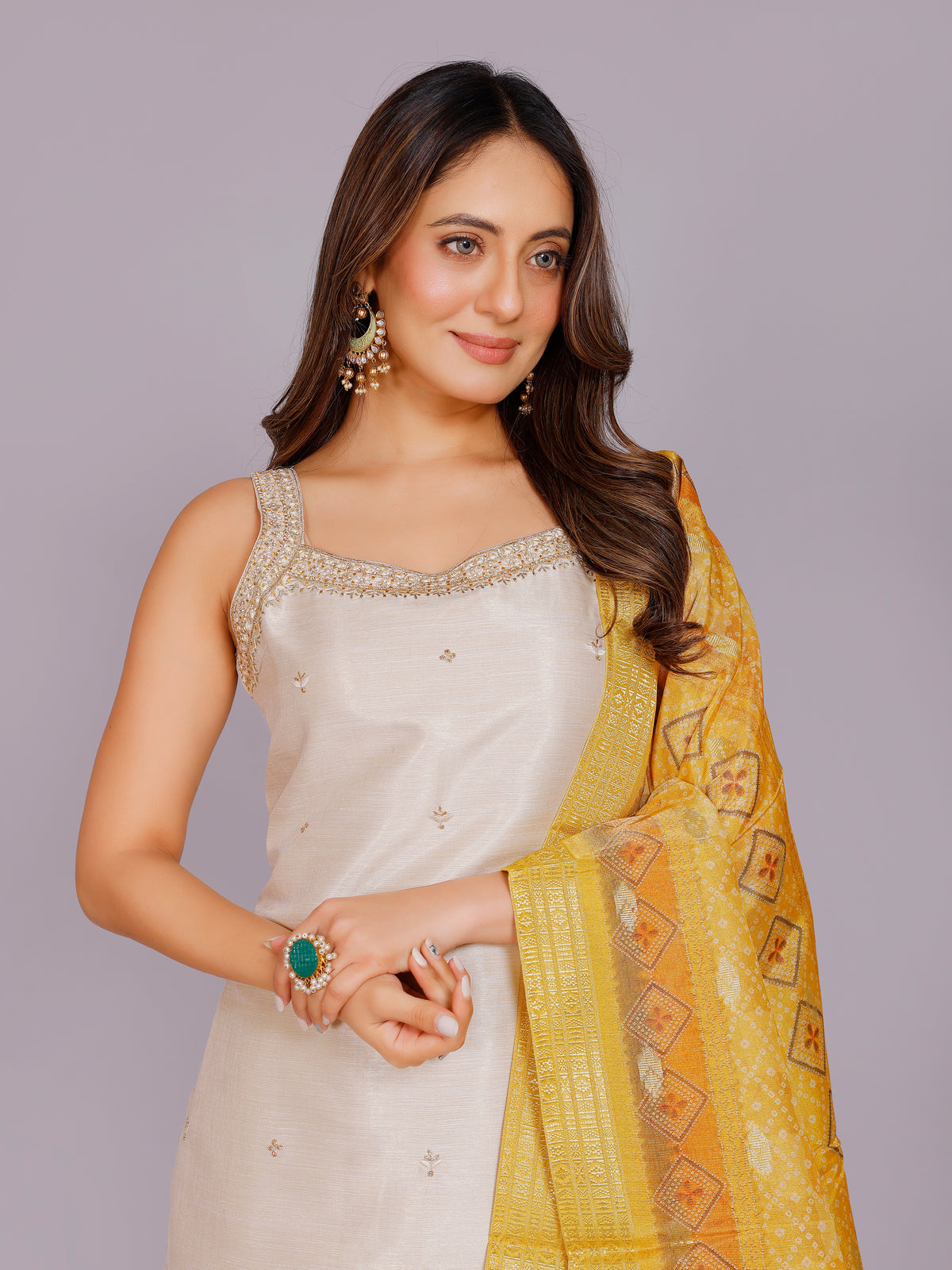 Sailee Silk Straight Kamiz & Pant