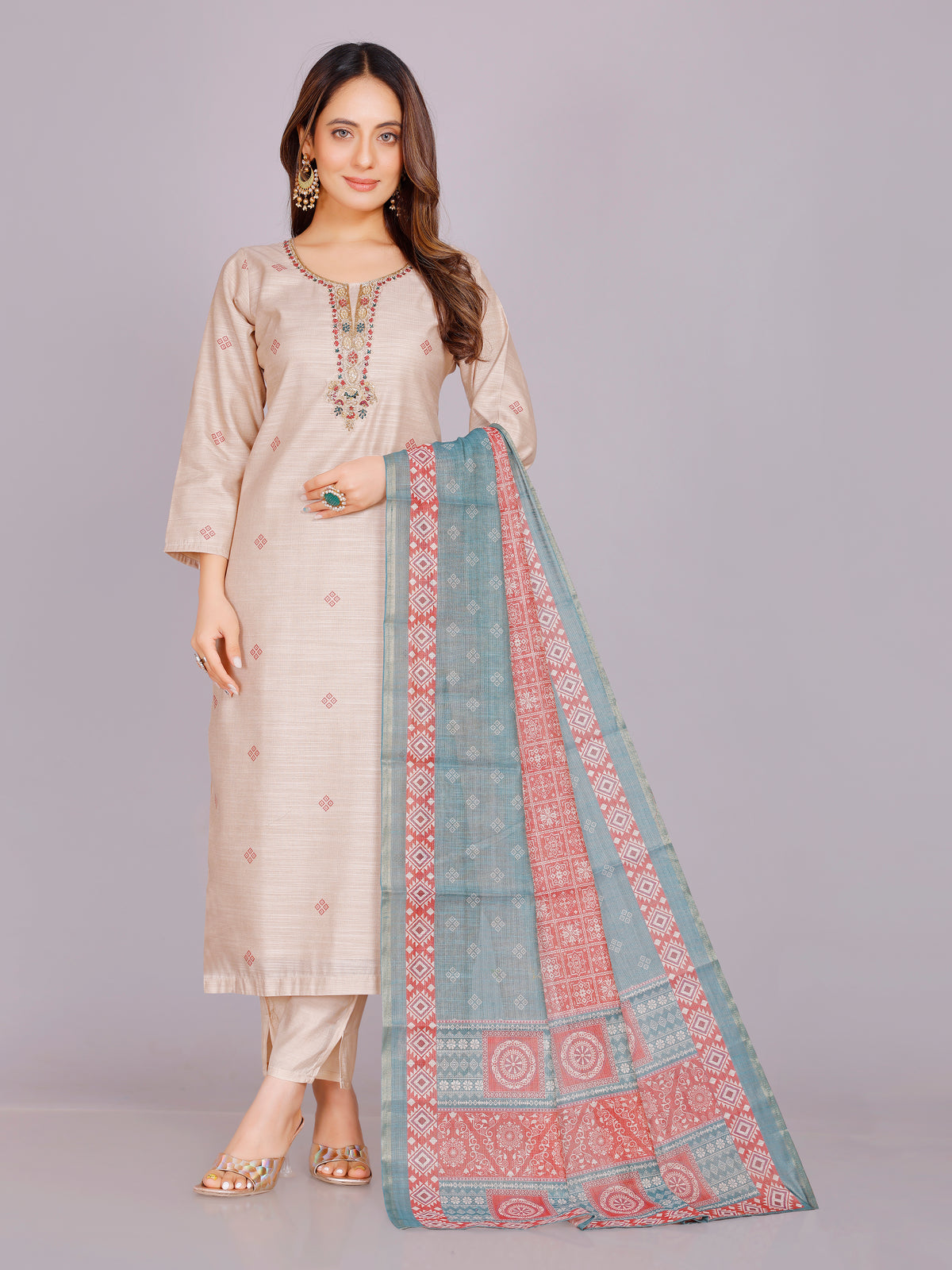 Asavari Silk Straight Suit