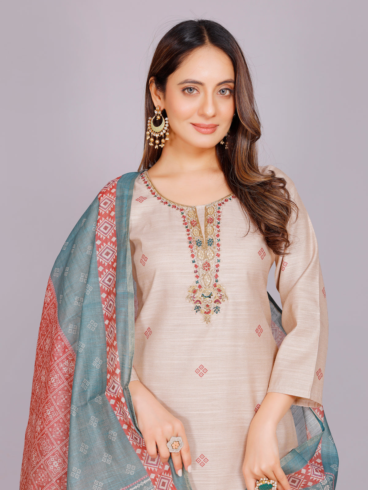 Asavari Silk Straight Suit