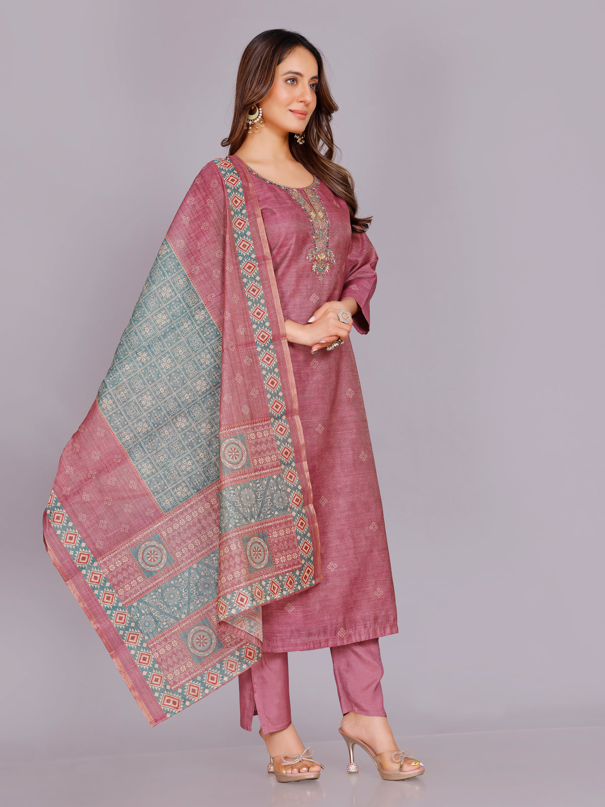 Asavari Silk Straight Suit