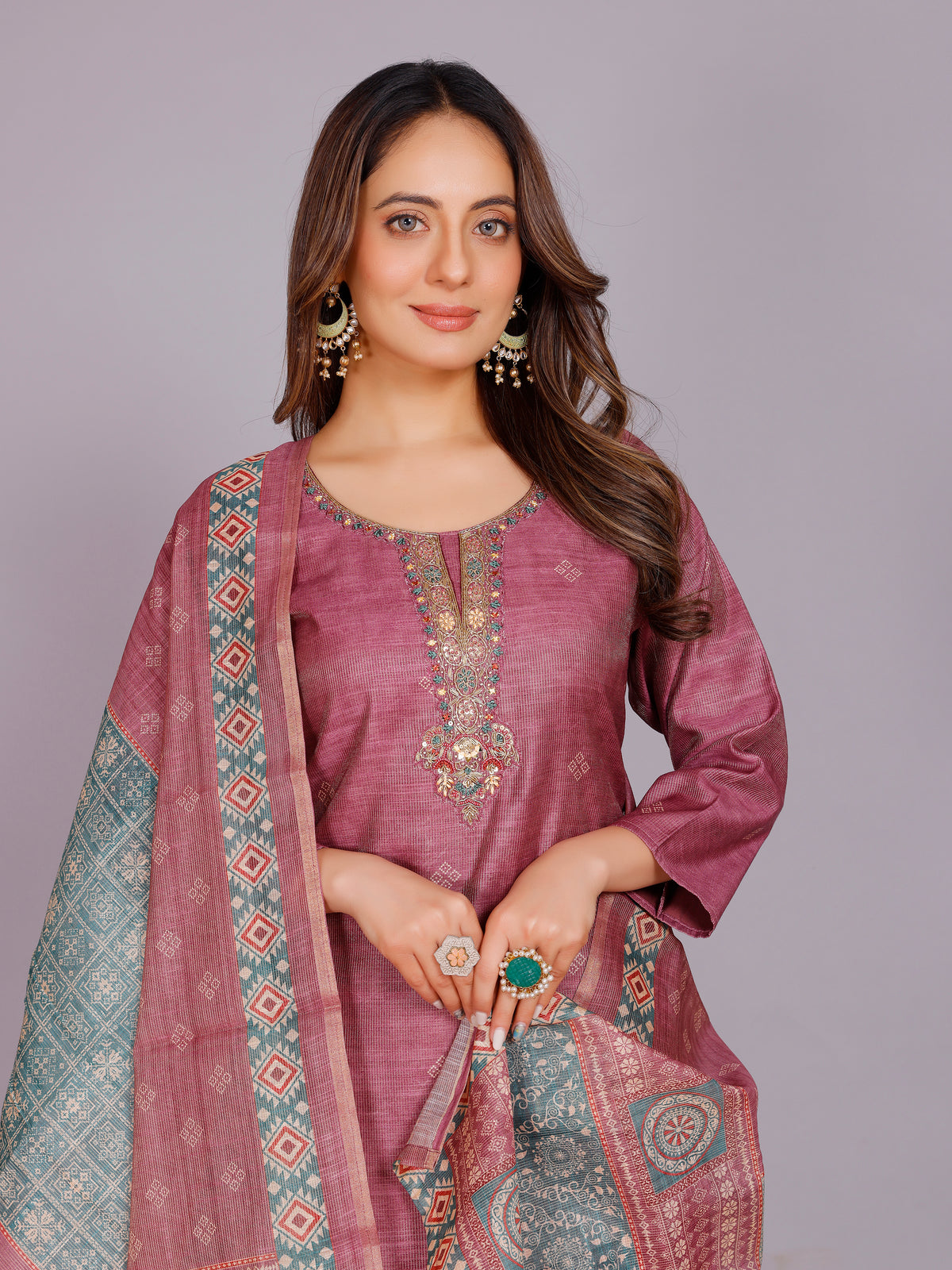 Asavari Silk Straight Suit