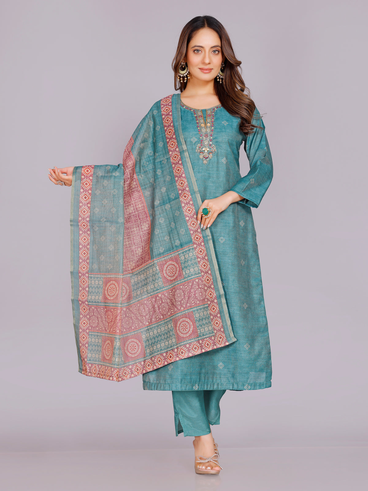 Asavari Silk Straight Suit