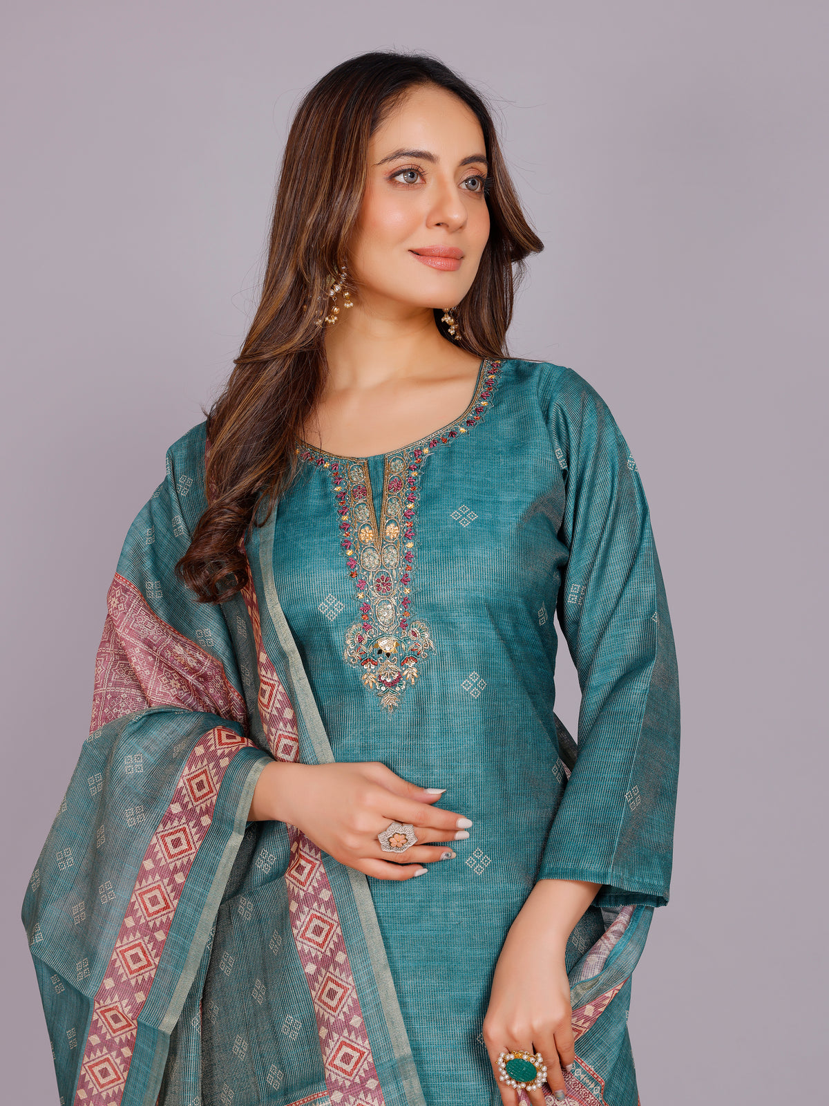 Asavari Silk Straight Suit