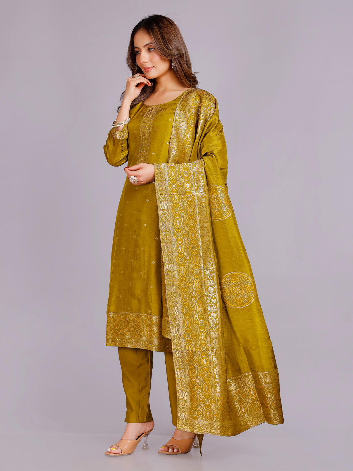 Mahima Silk Straight Kamiz & Pant
