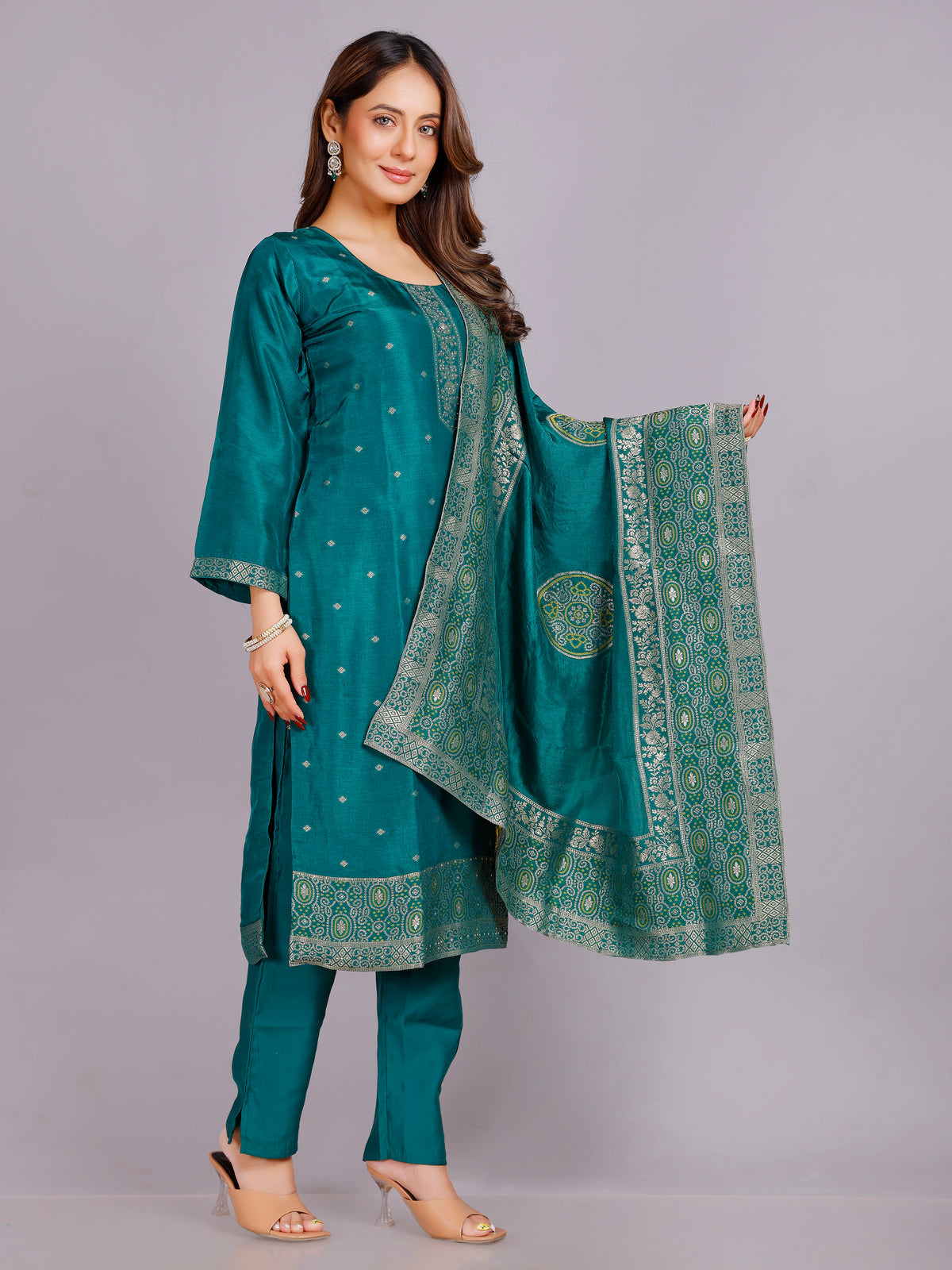 Mahima Silk Straight Kamiz & Pant