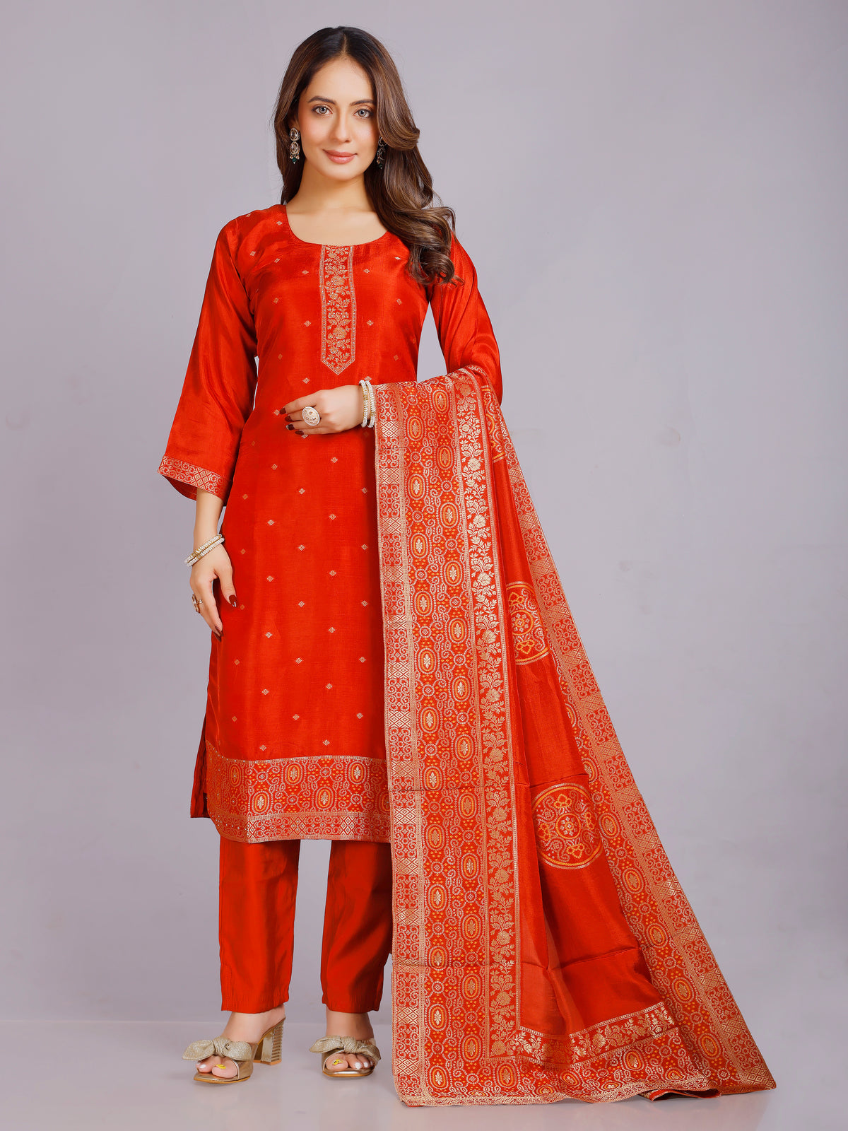 Mahima Silk Straight Kamiz & Pant