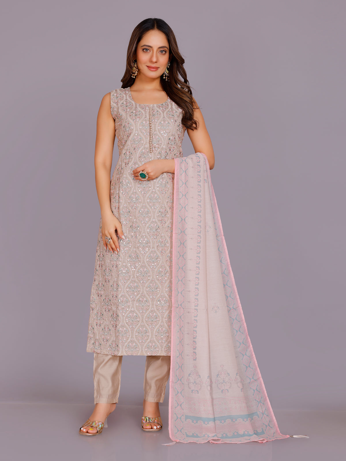 Rahi Silk Resham Work Suit