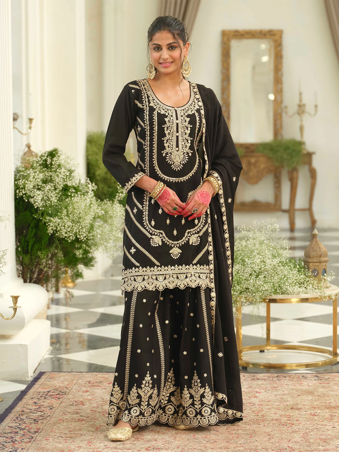 Leena Silk Palazzo Suit