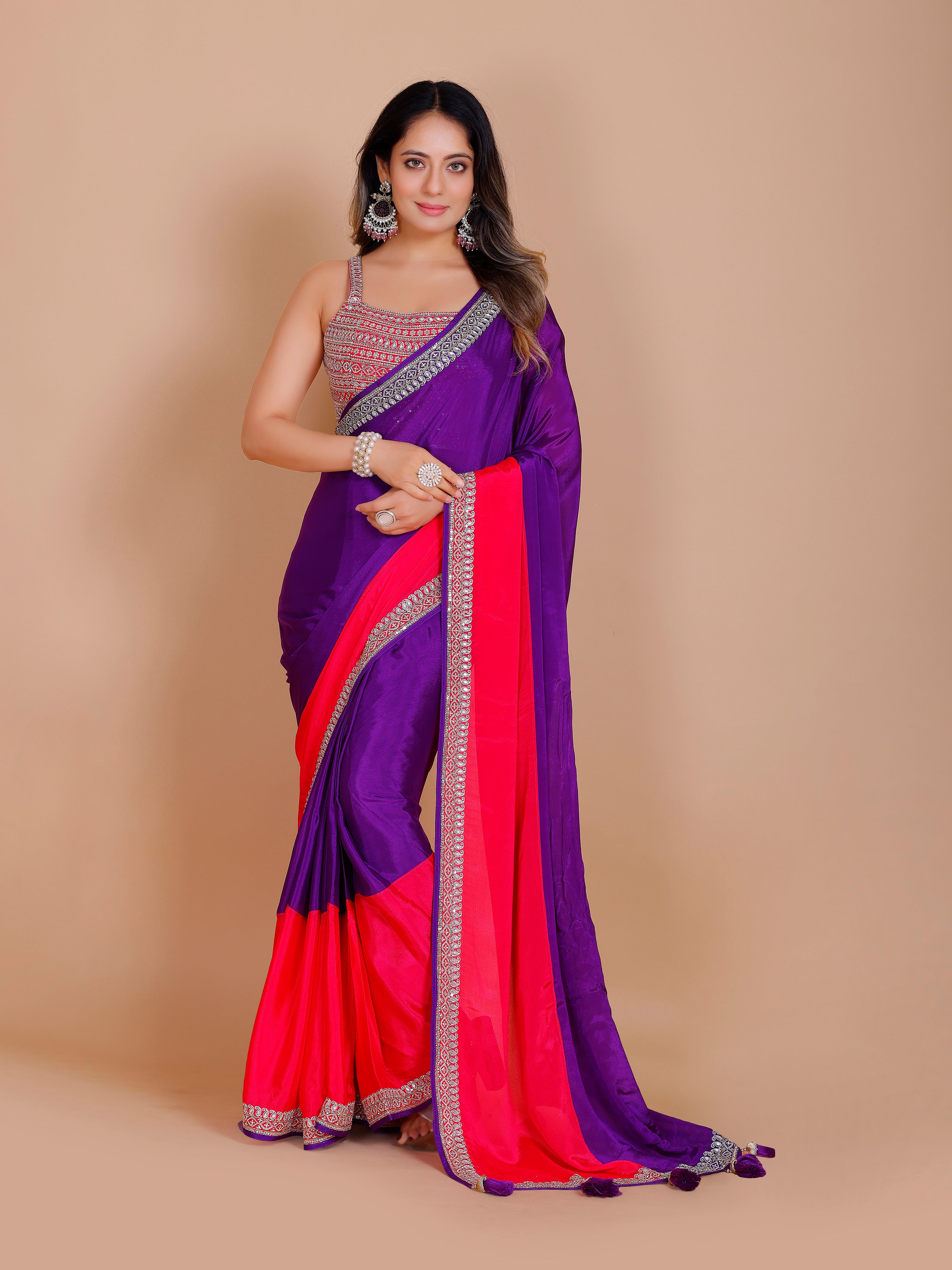 Hirva Choli Saree