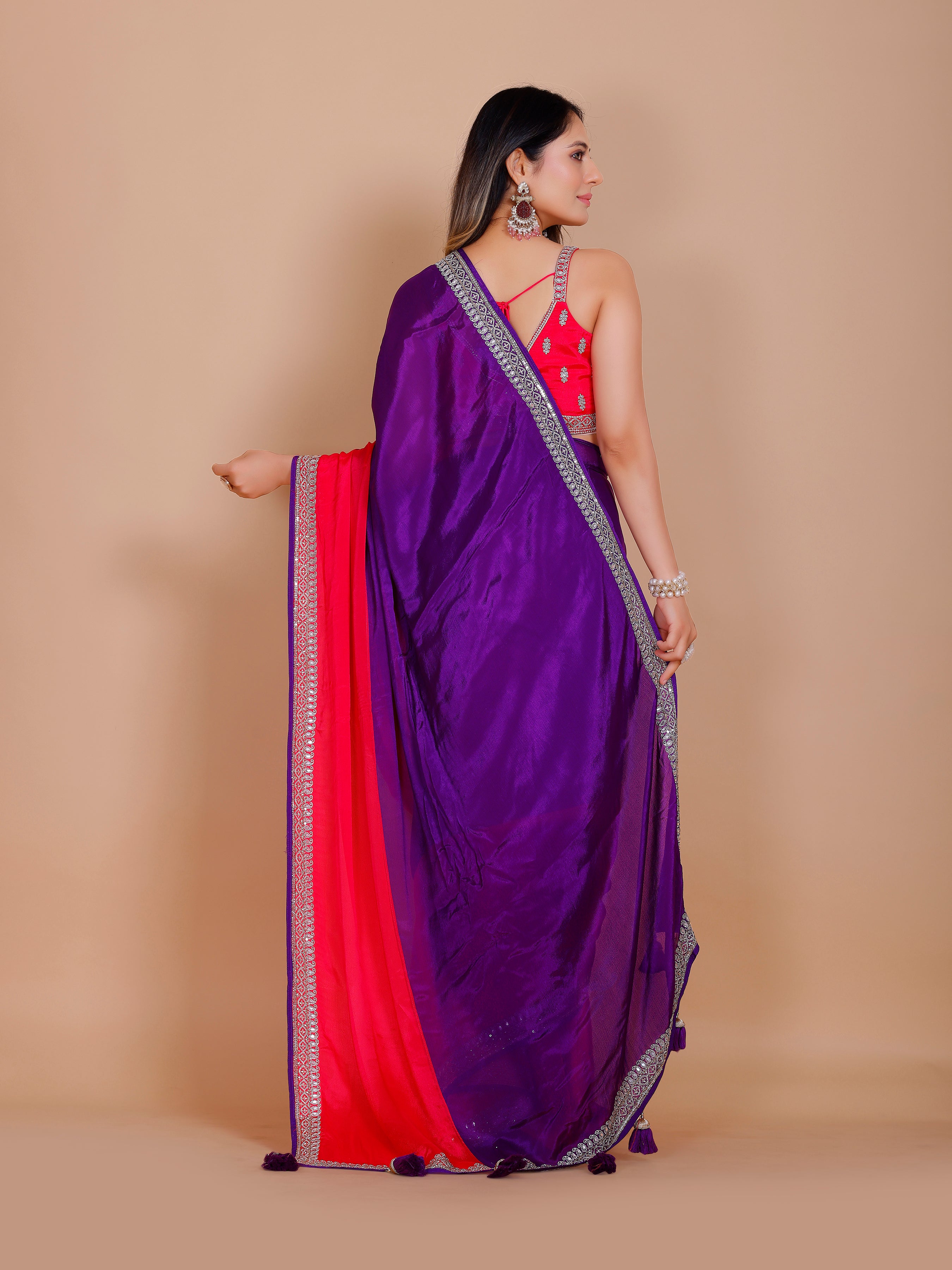 Hirva Choli Saree