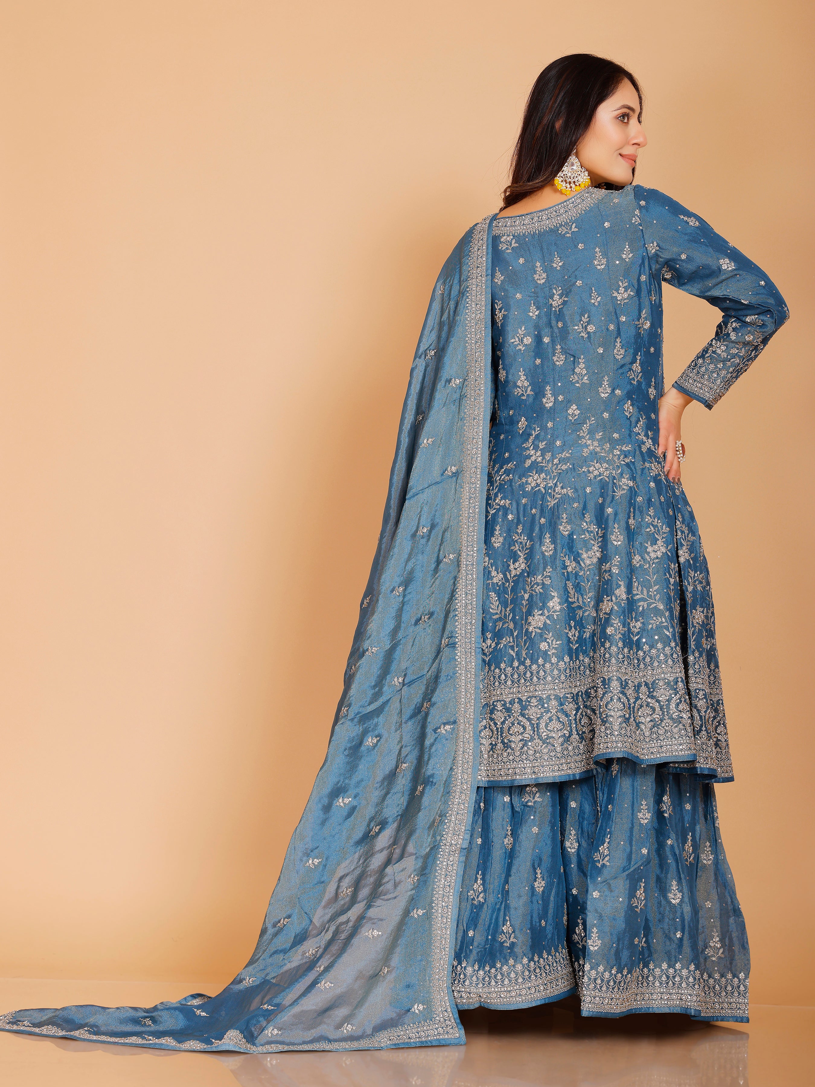 Kareena Flair Palazzo Suit - Roop Darshan