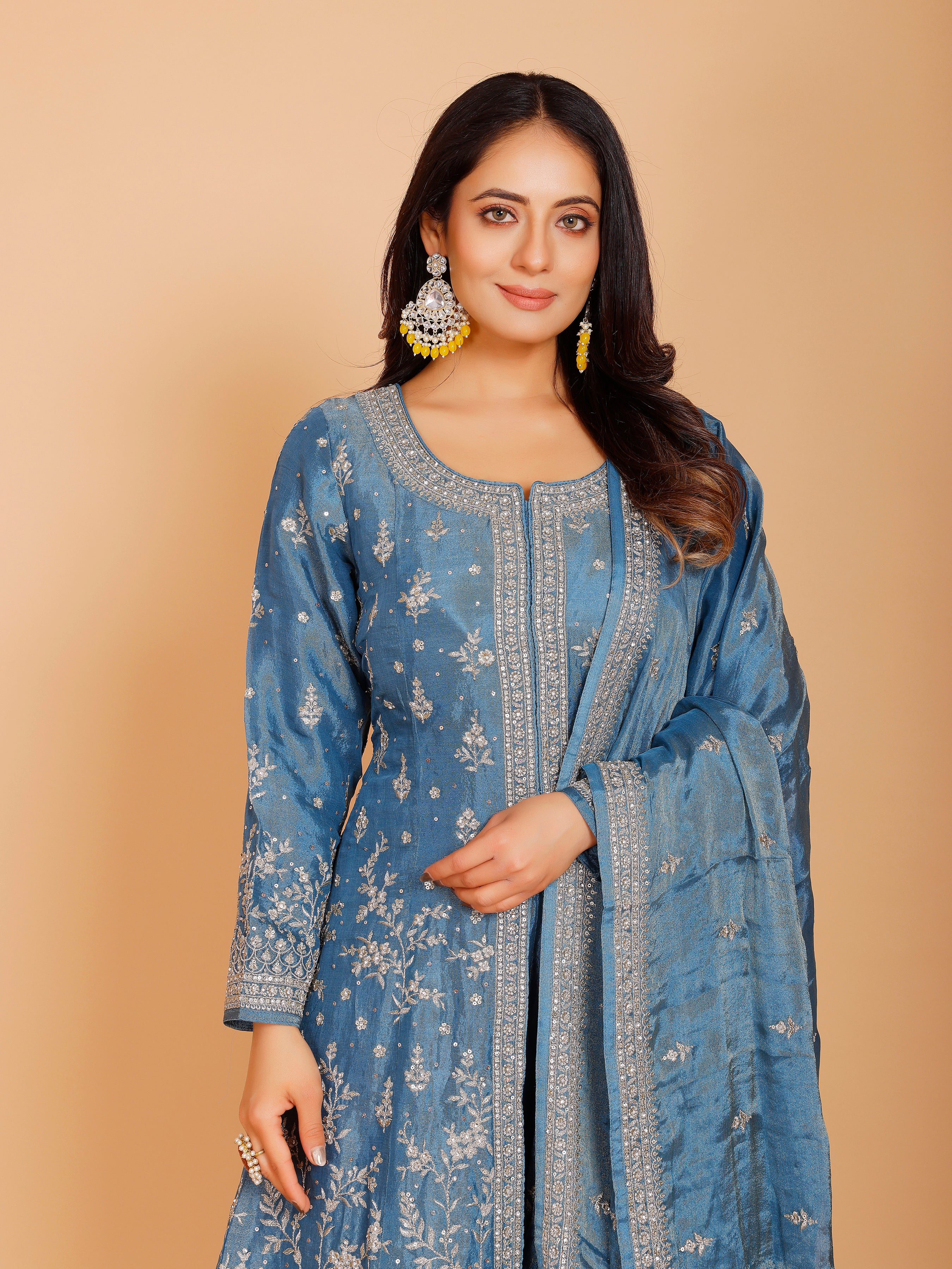 Kareena Flair Palazzo Suit - Roop Darshan