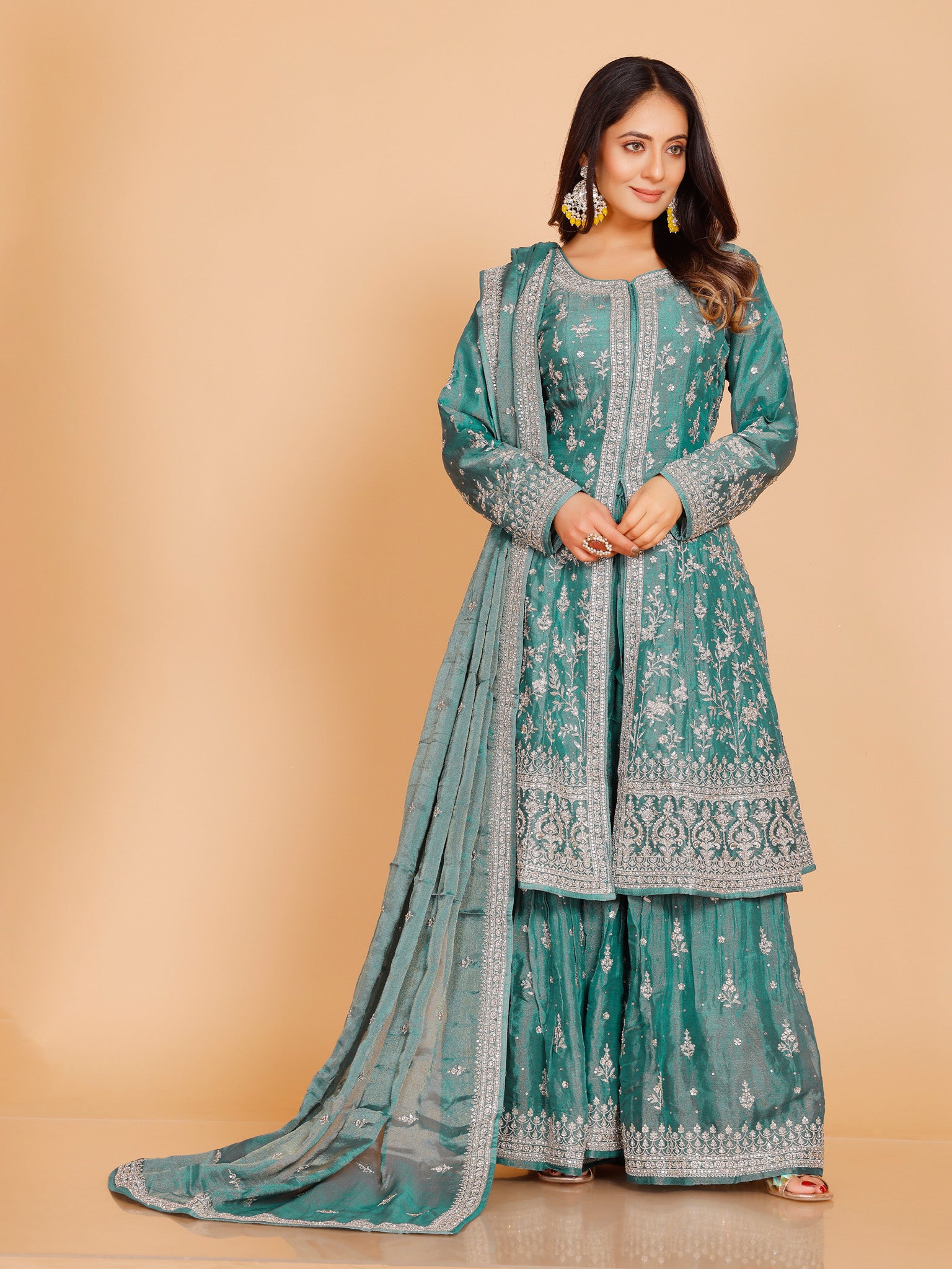 Kareena Flair Palazzo Suit - Roop Darshan