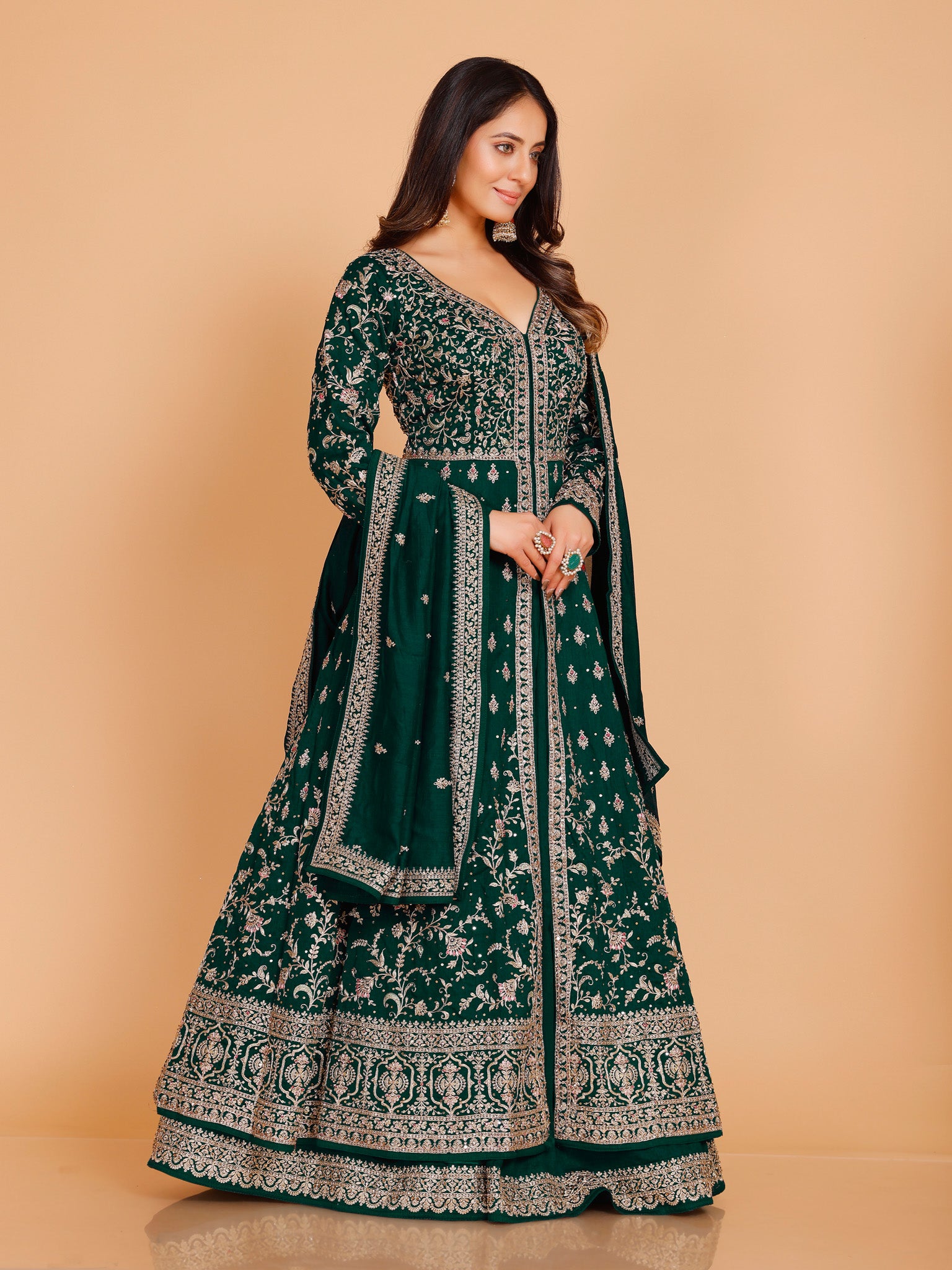 Ziya Long Top Lehenga - Roop Darshan