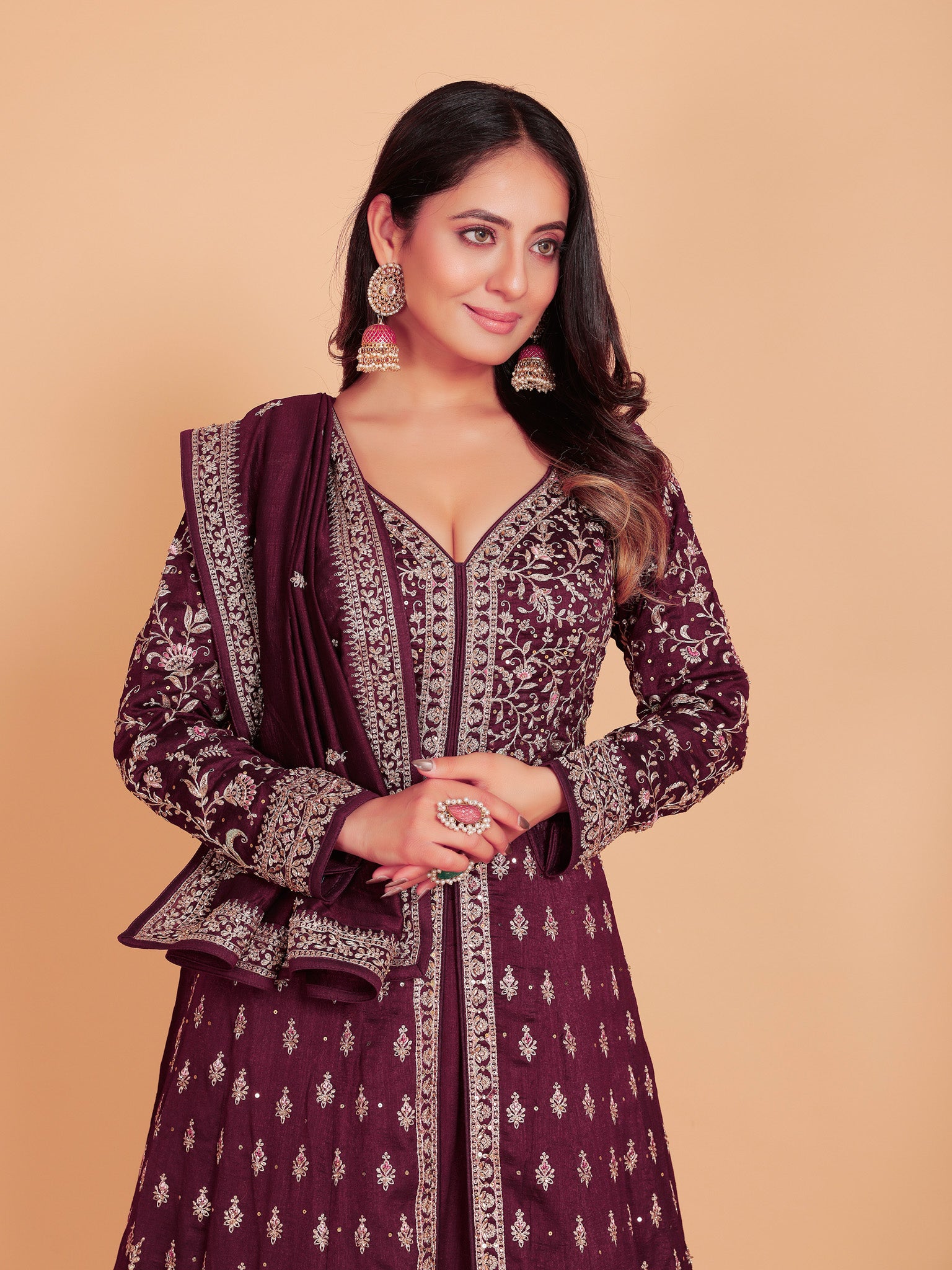 Ziya Long Top Lehenga - Roop Darshan