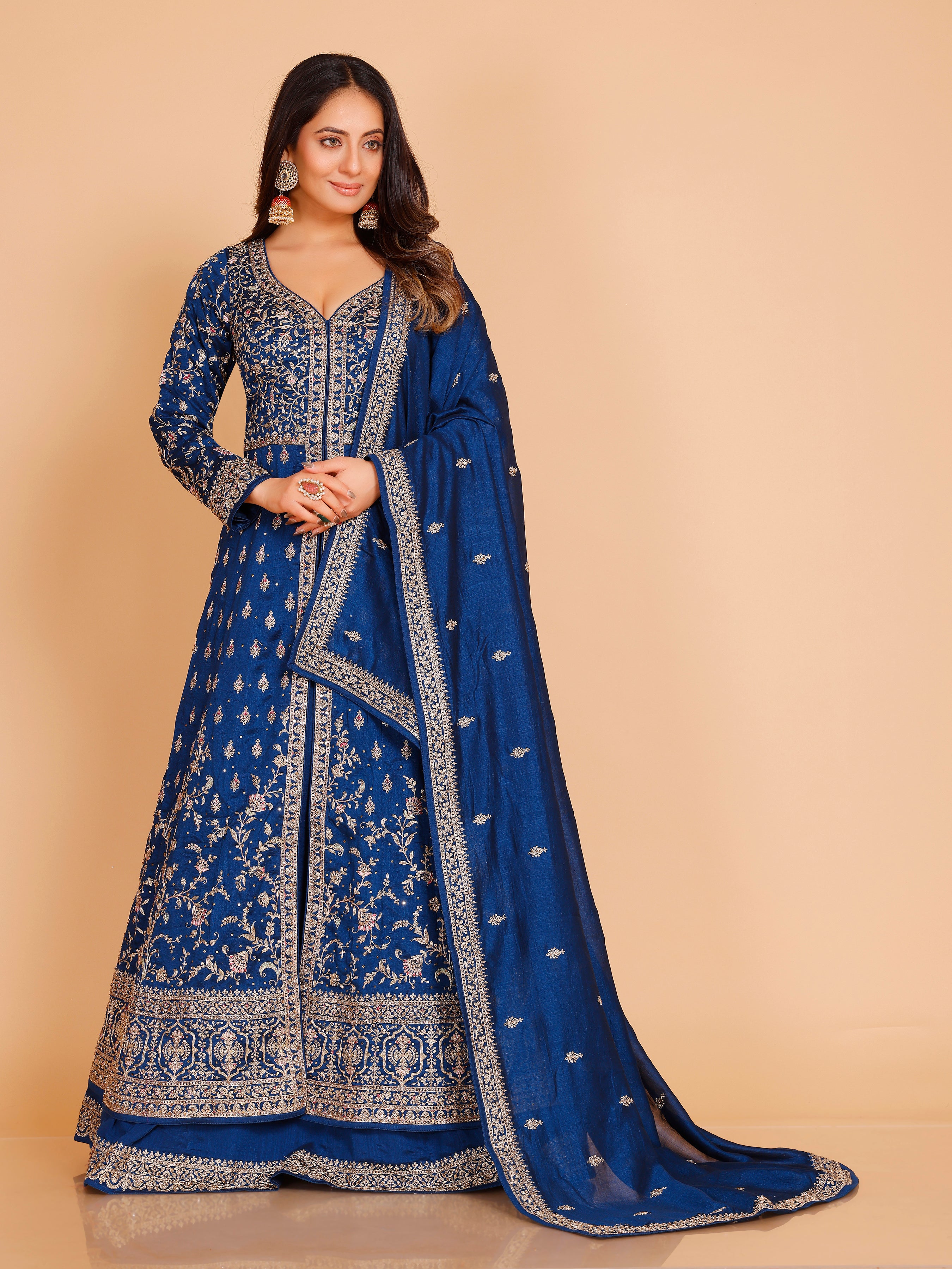 Ziya Long Top Lehenga - Roop Darshan