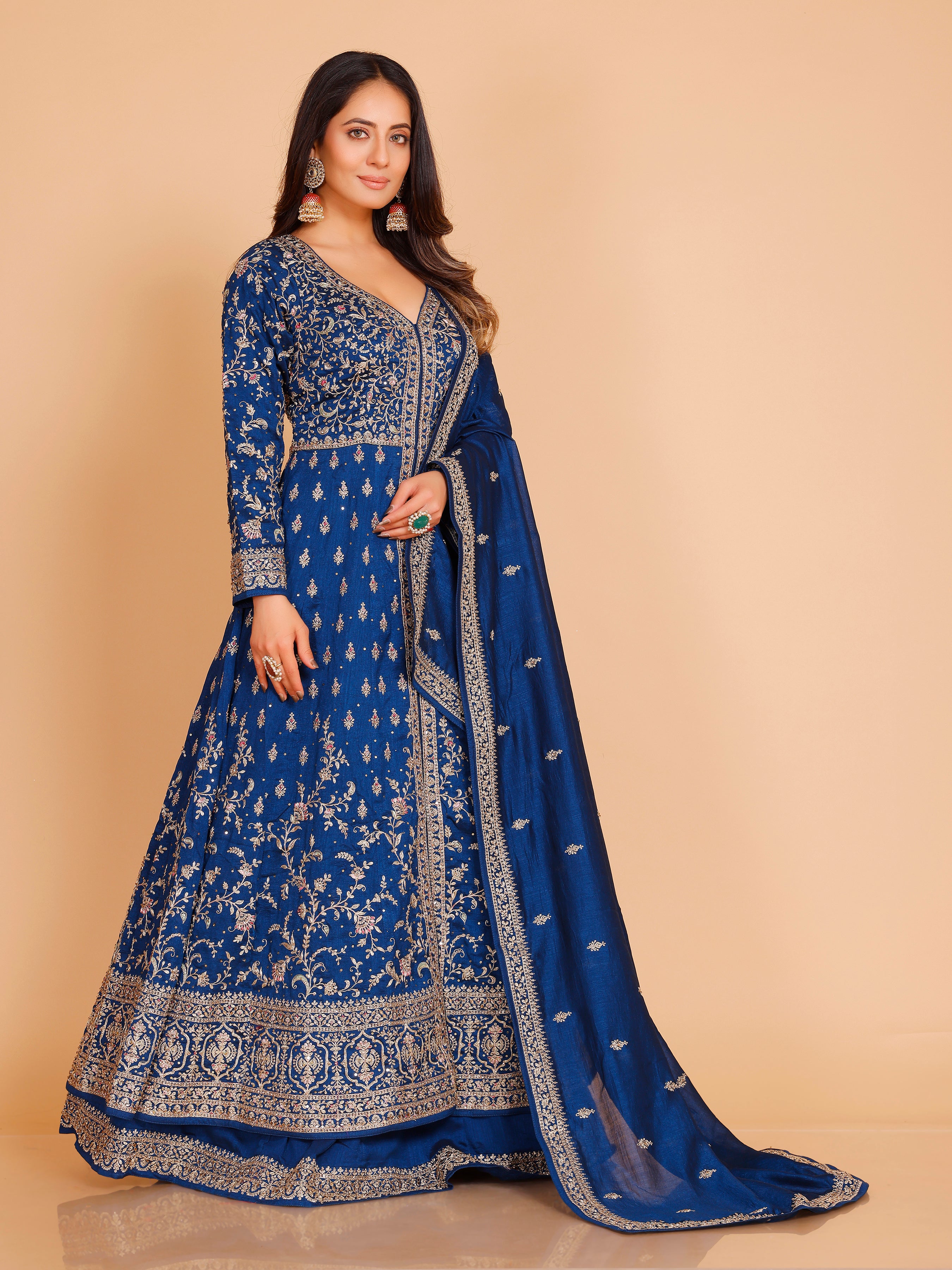 Ziya Long Top Lehenga - Roop Darshan