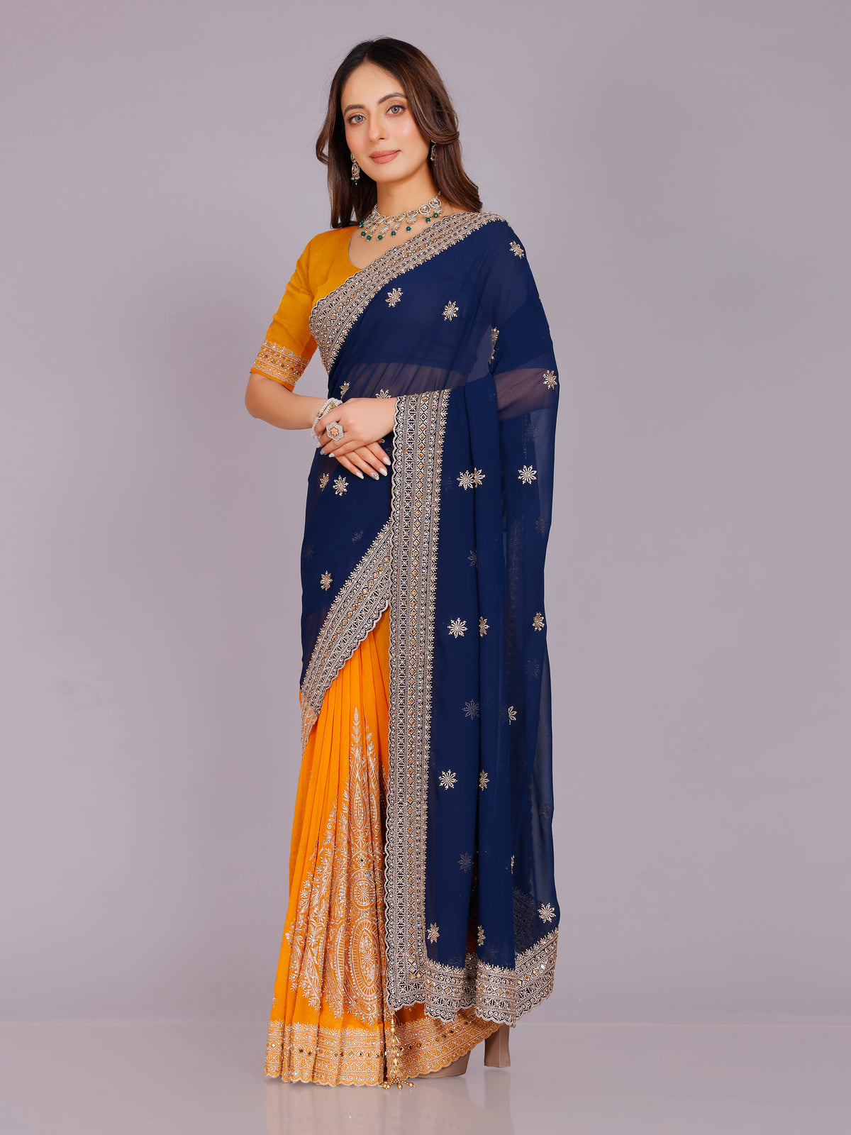 Avira Georgette Embroidered Saree
