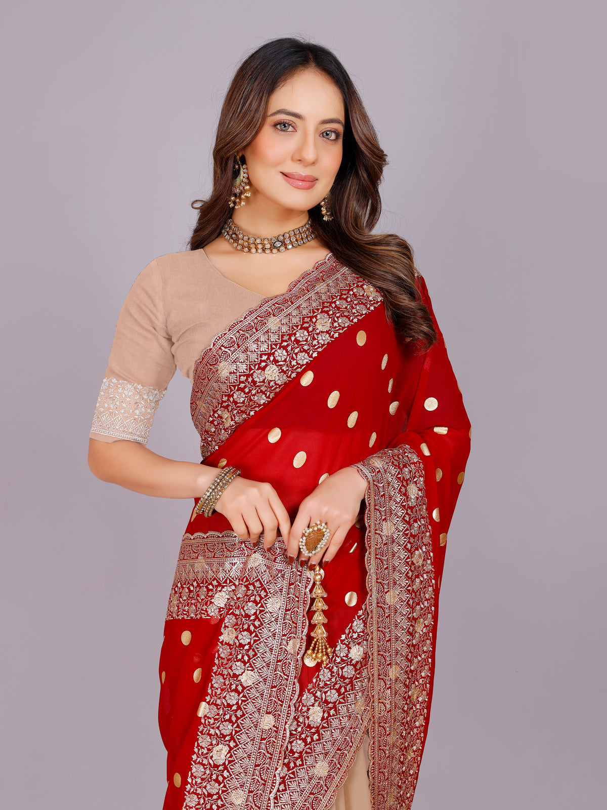 Shalee Georgette Embroidery Saree