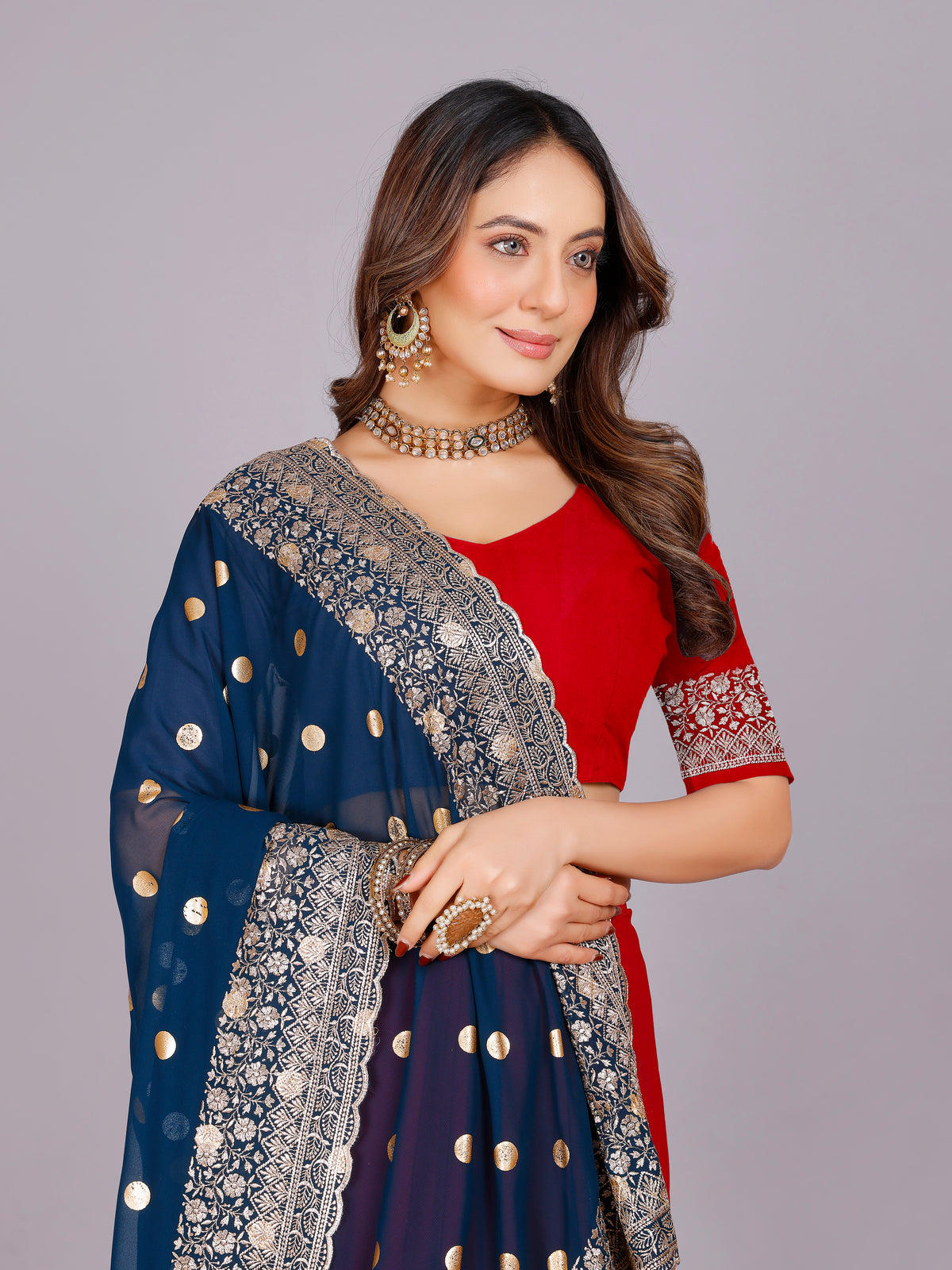 Shalee Georgette Embroidery Saree