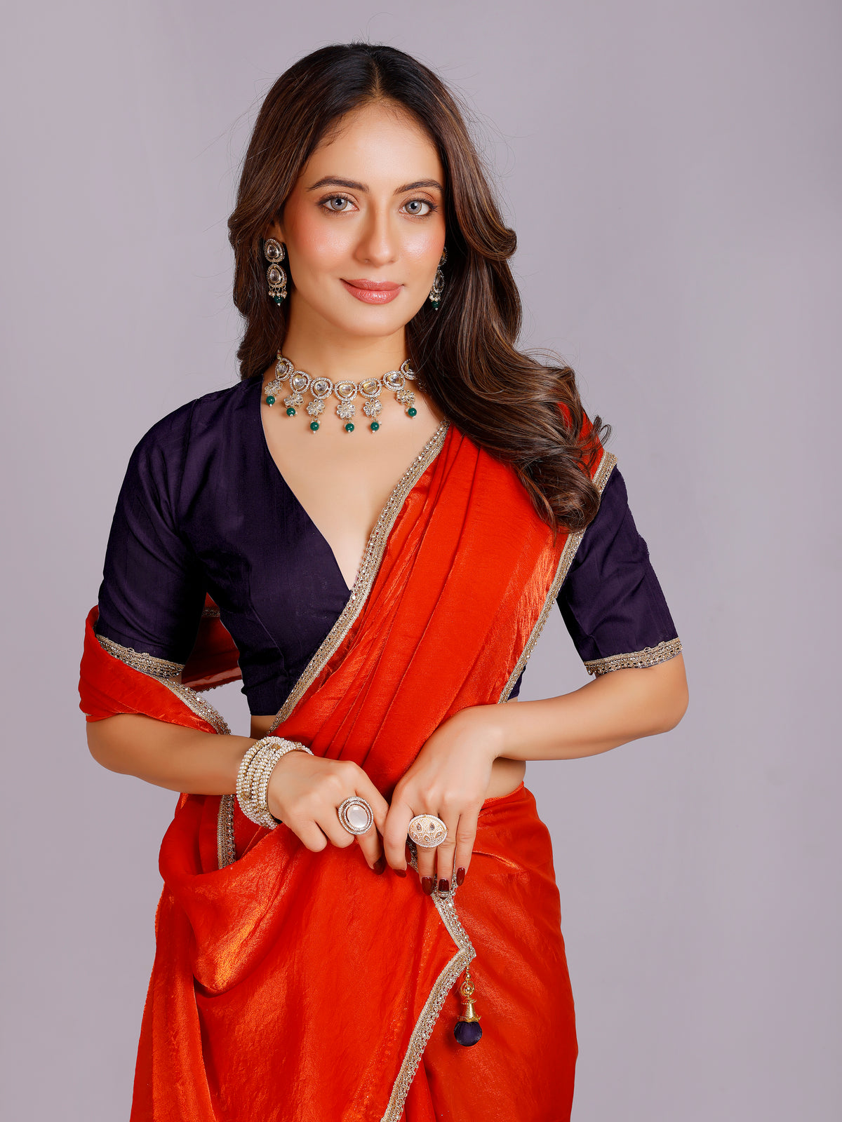 Tanisha Silk Plain Saree