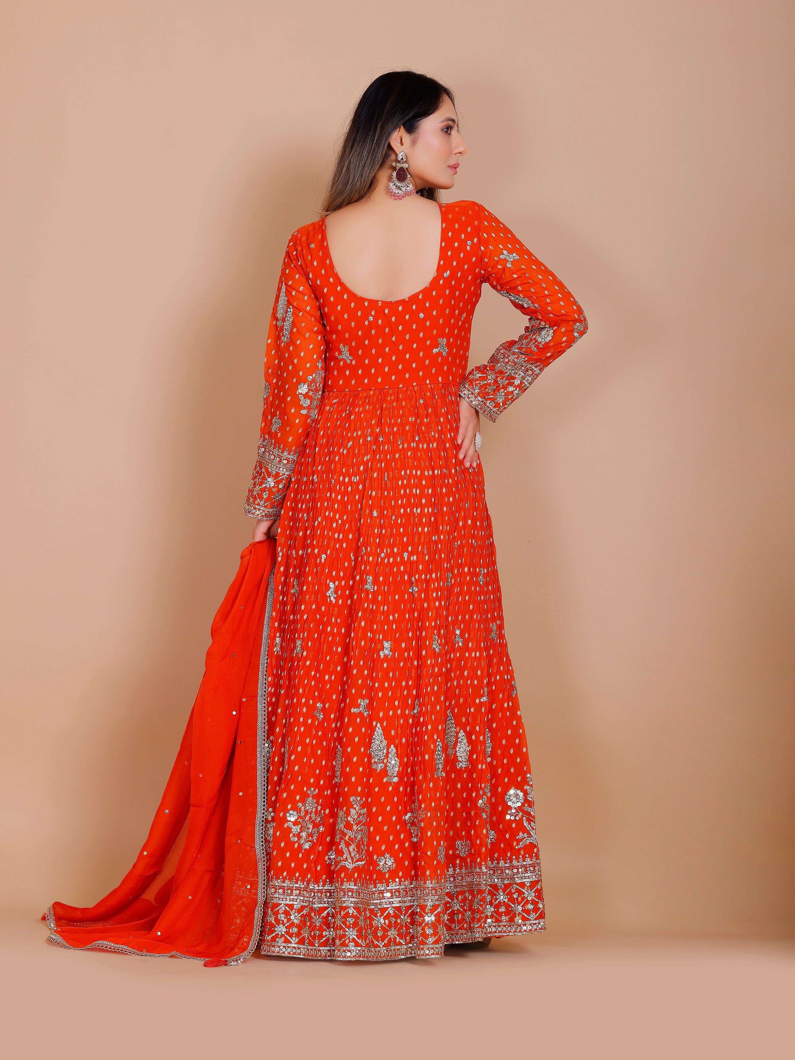 Mahika Gown With Dupatta