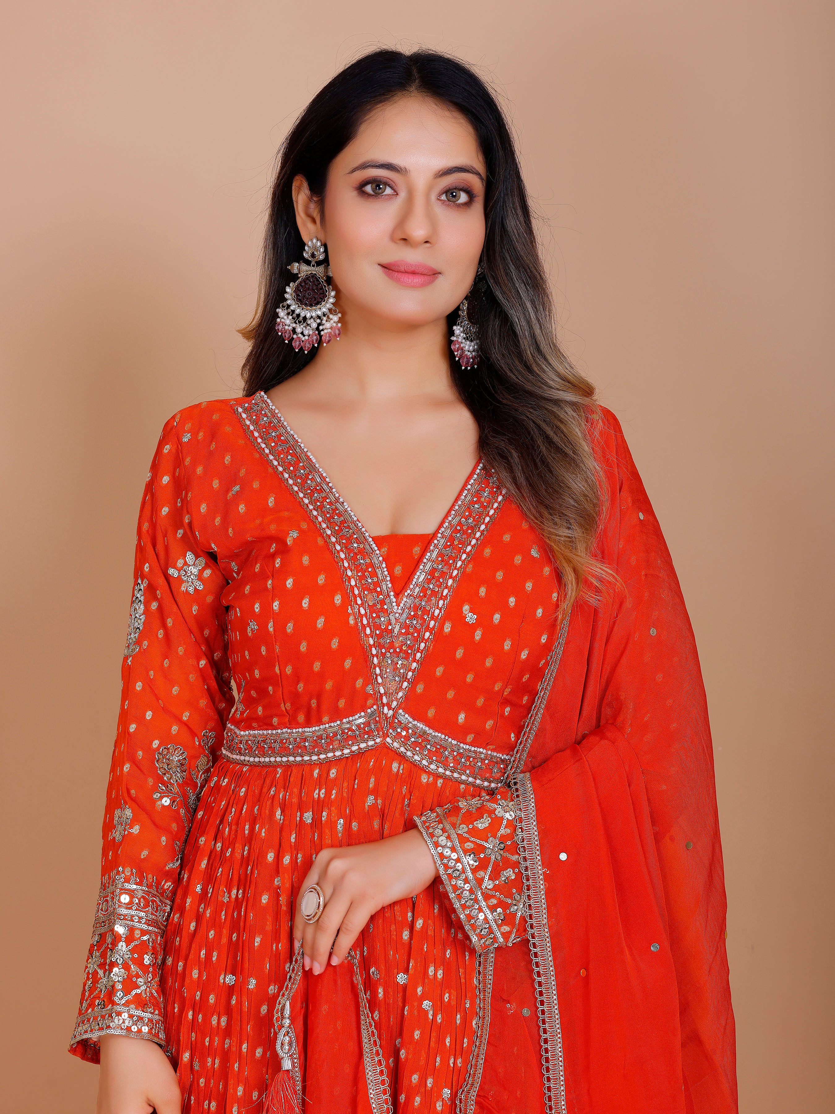 Mahika Gown With Dupatta
