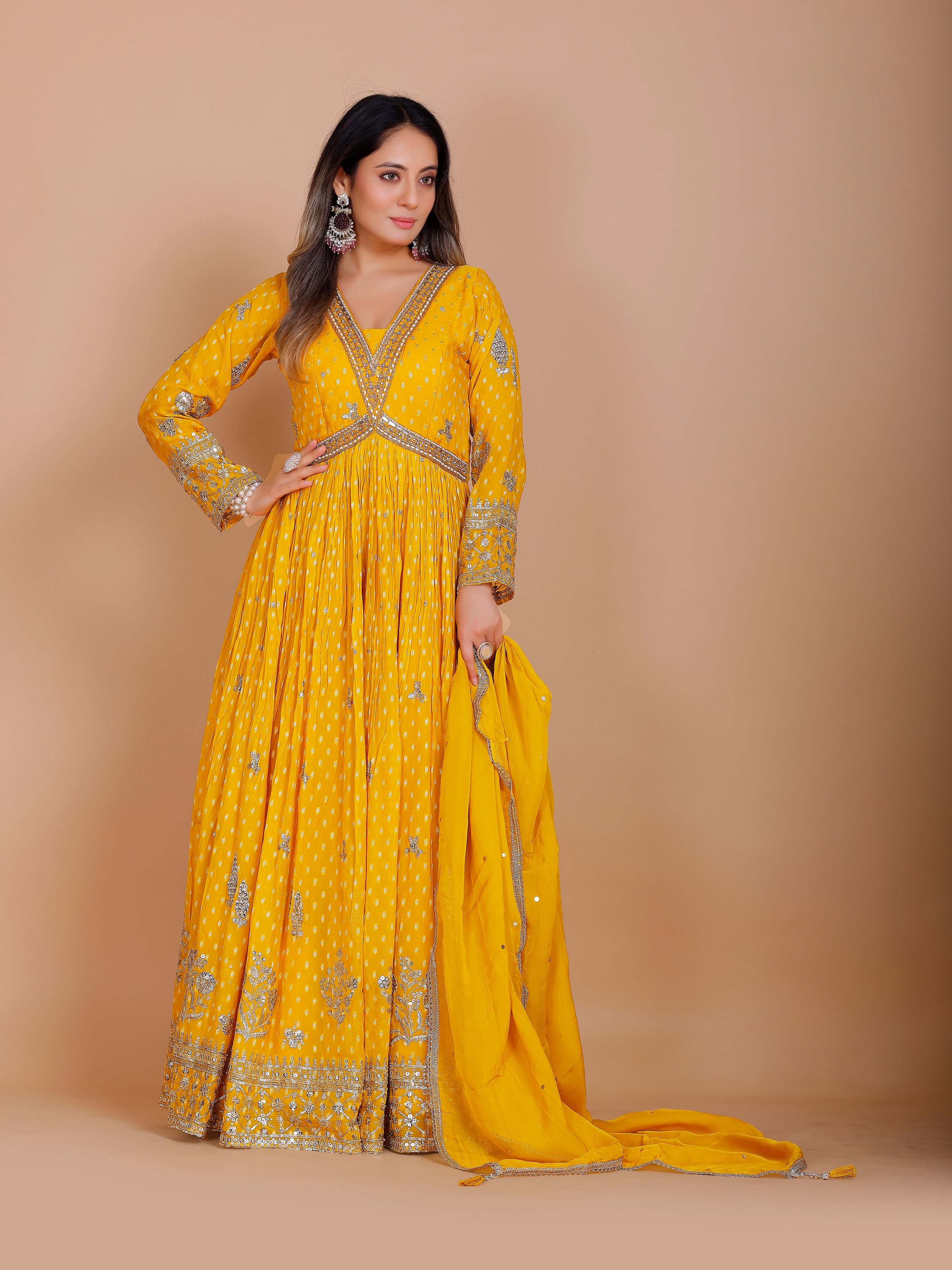 Mahika Gown With Dupatta