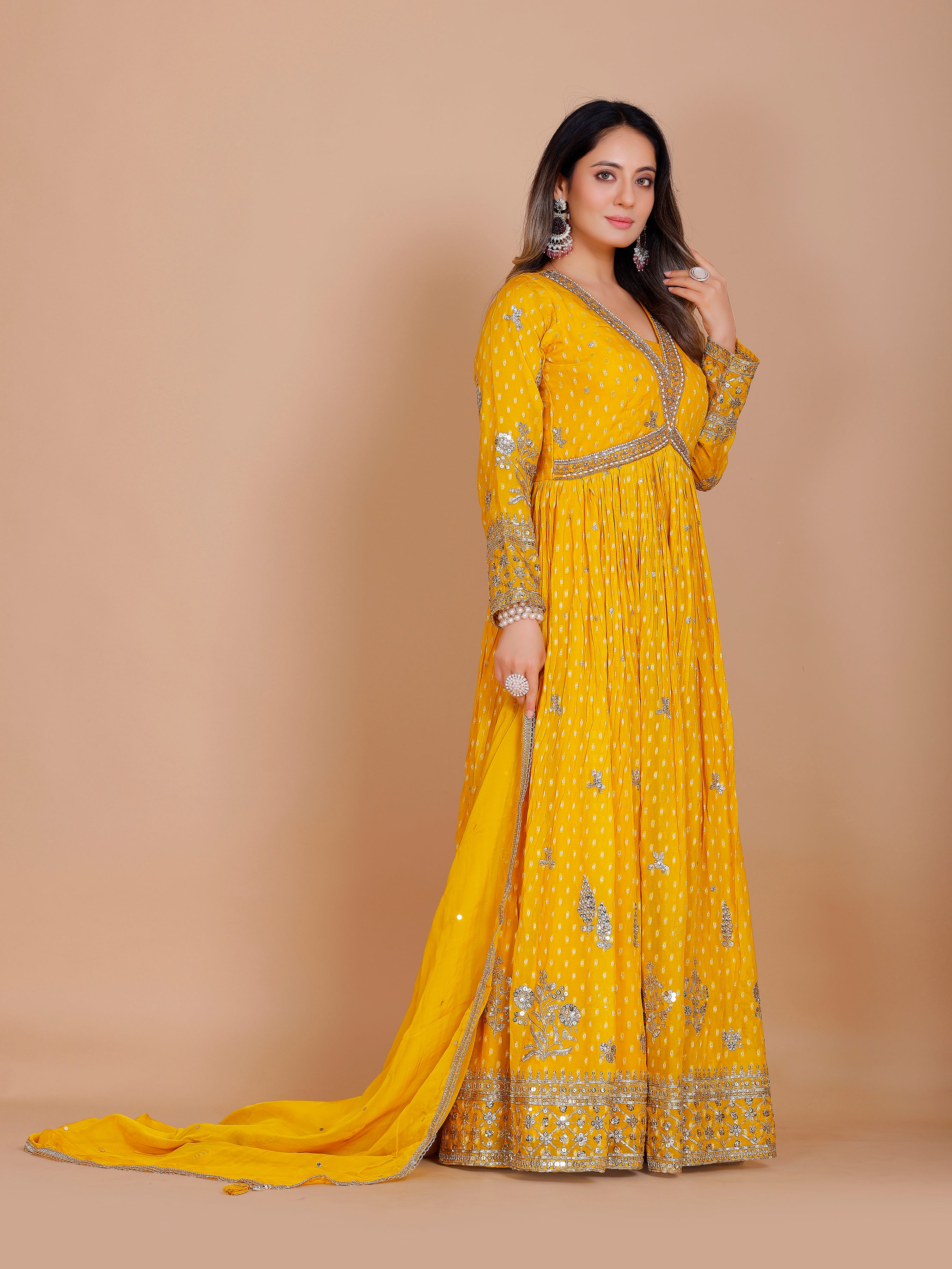 Mahika Gown With Dupatta