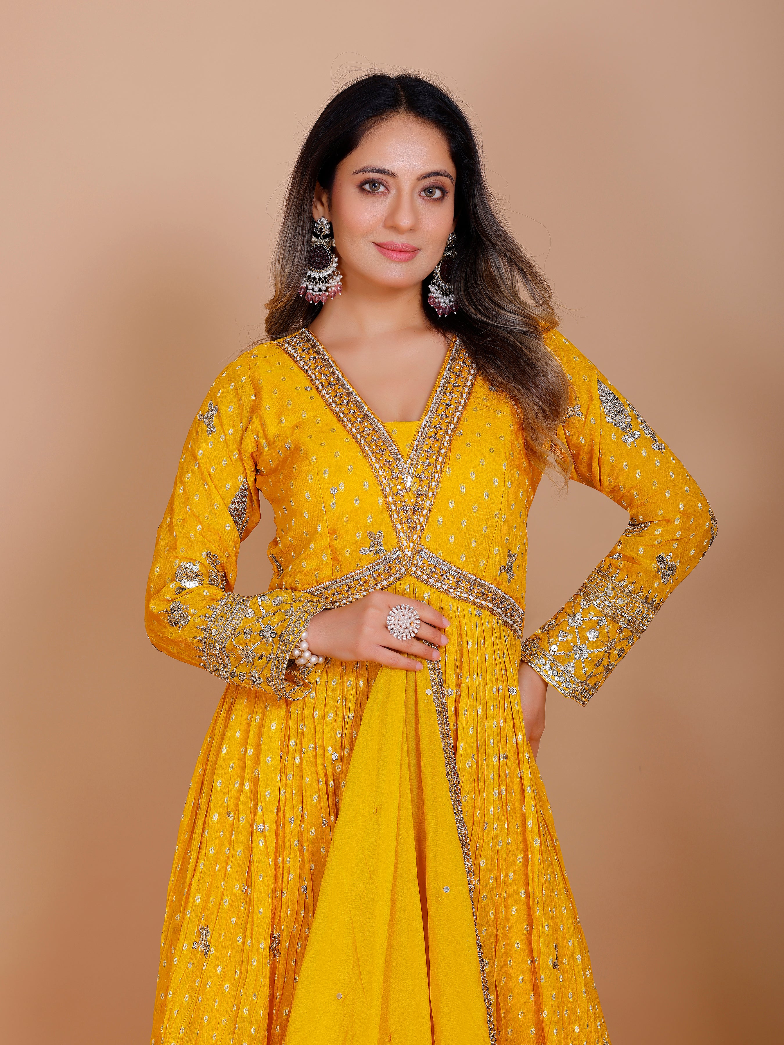 Mahika Gown With Dupatta