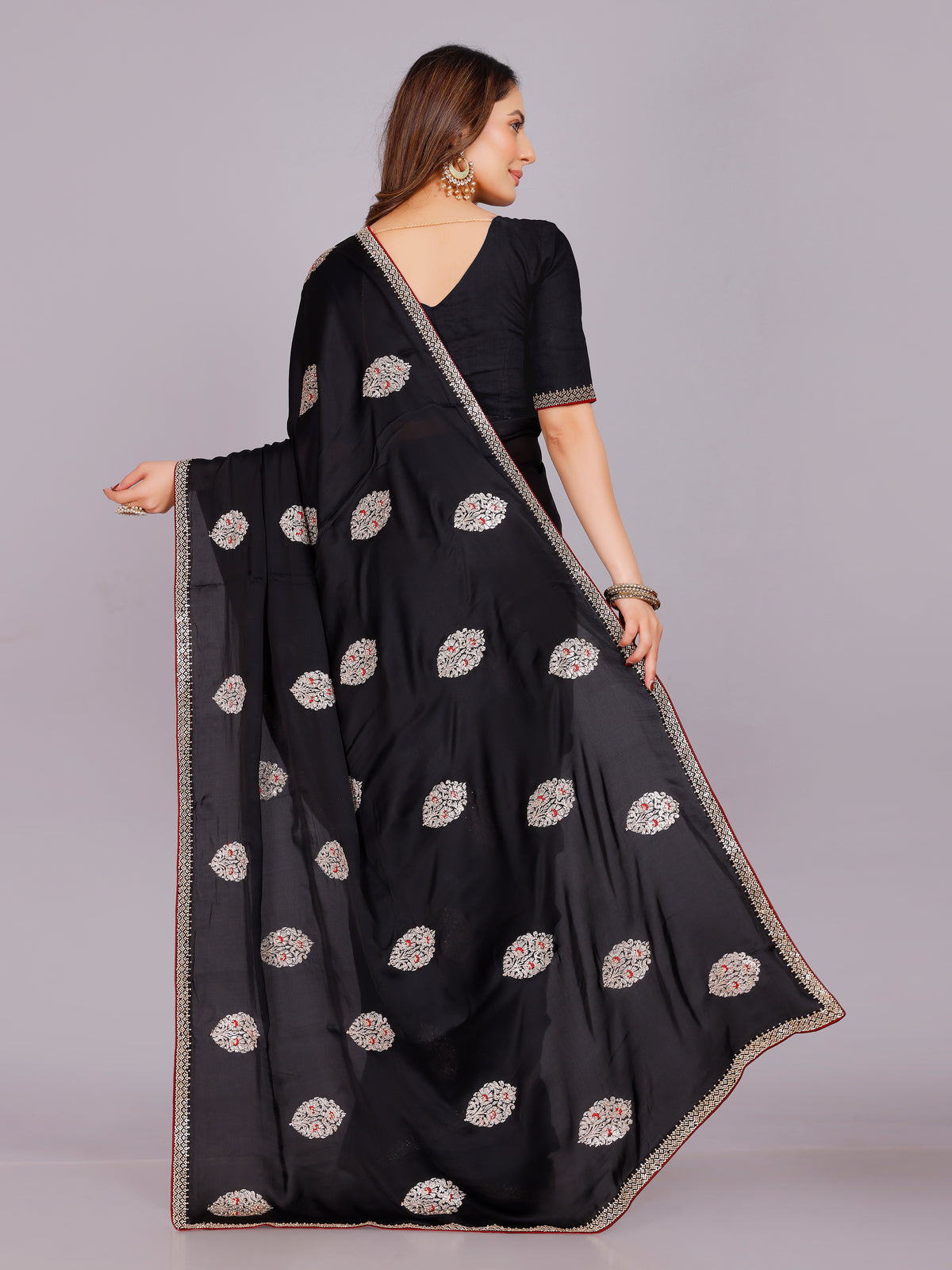 Dhwani Silk Embroidered Saree - Roop Darshan
