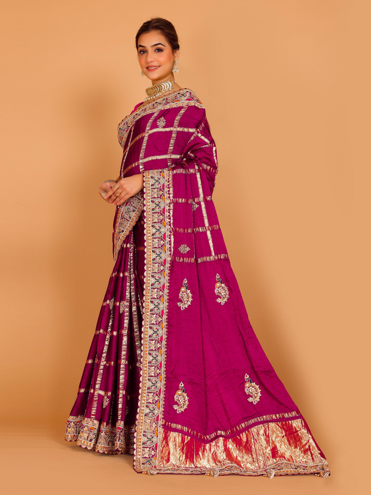 Gisha Silk Zari Work Saree - Roop Darshan