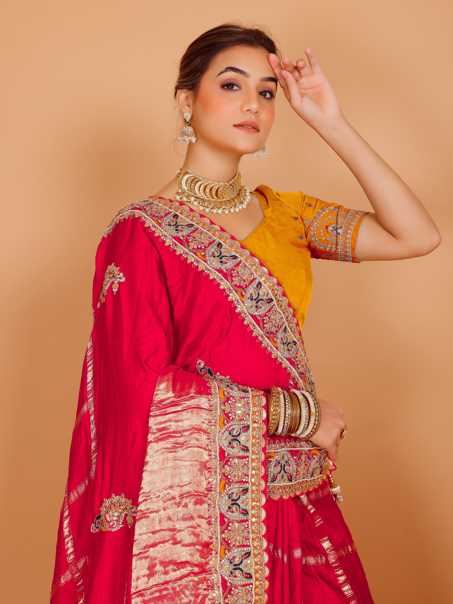 Gisha Silk Zari Work Saree - Roop Darshan