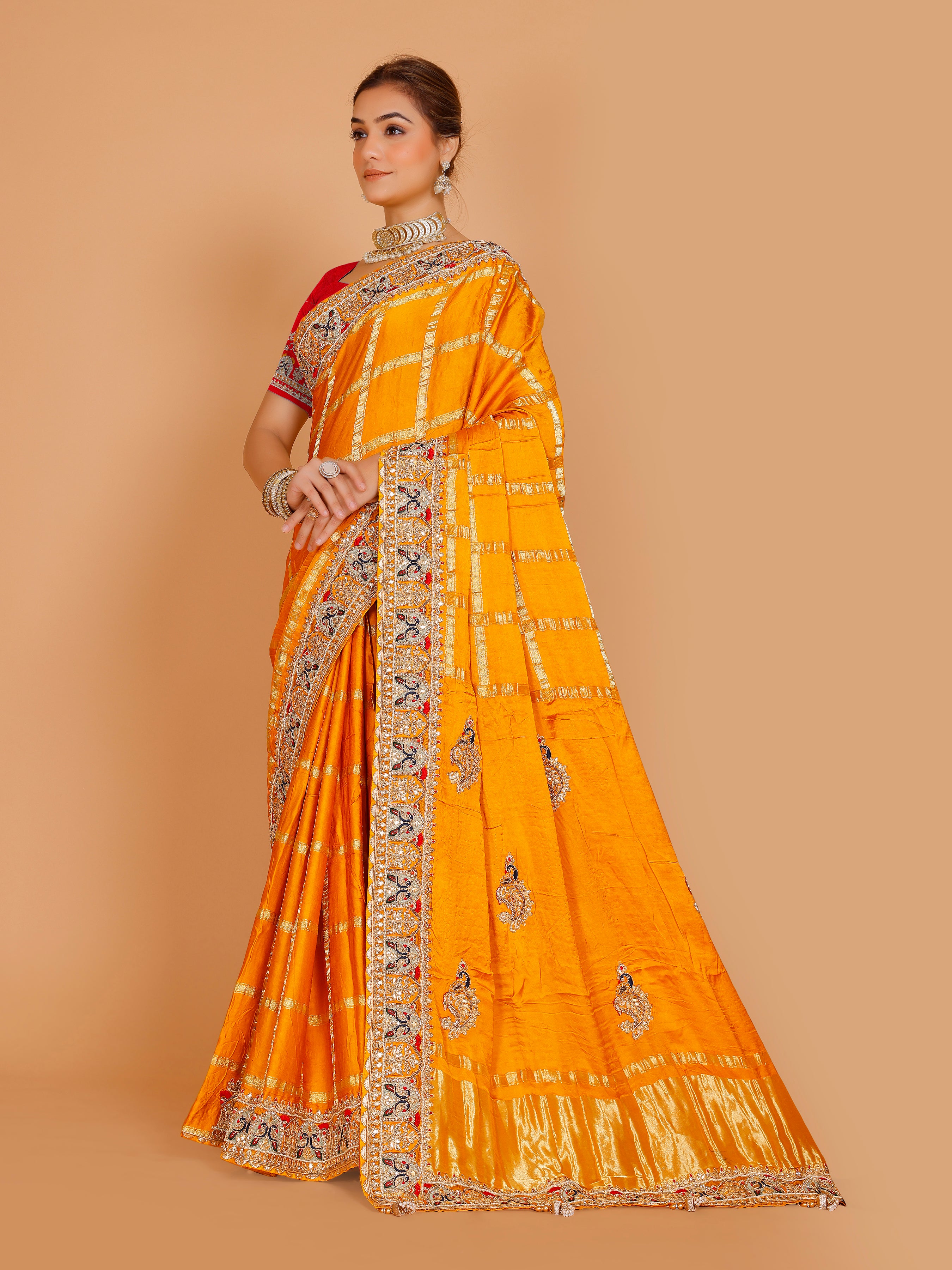 Gisha Silk Zari Work Saree - Roop Darshan