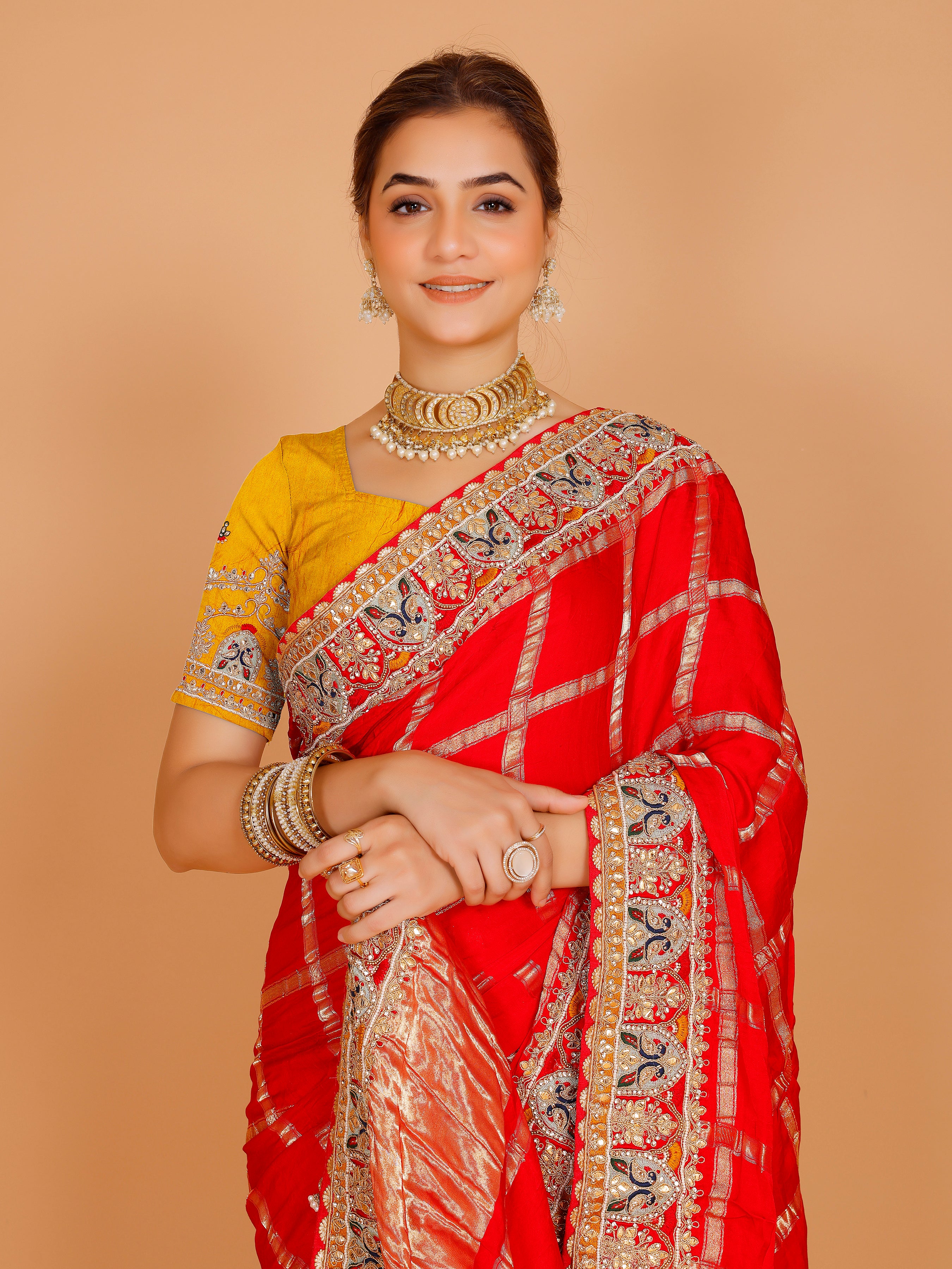Gisha Silk Zari Work Saree - Roop Darshan
