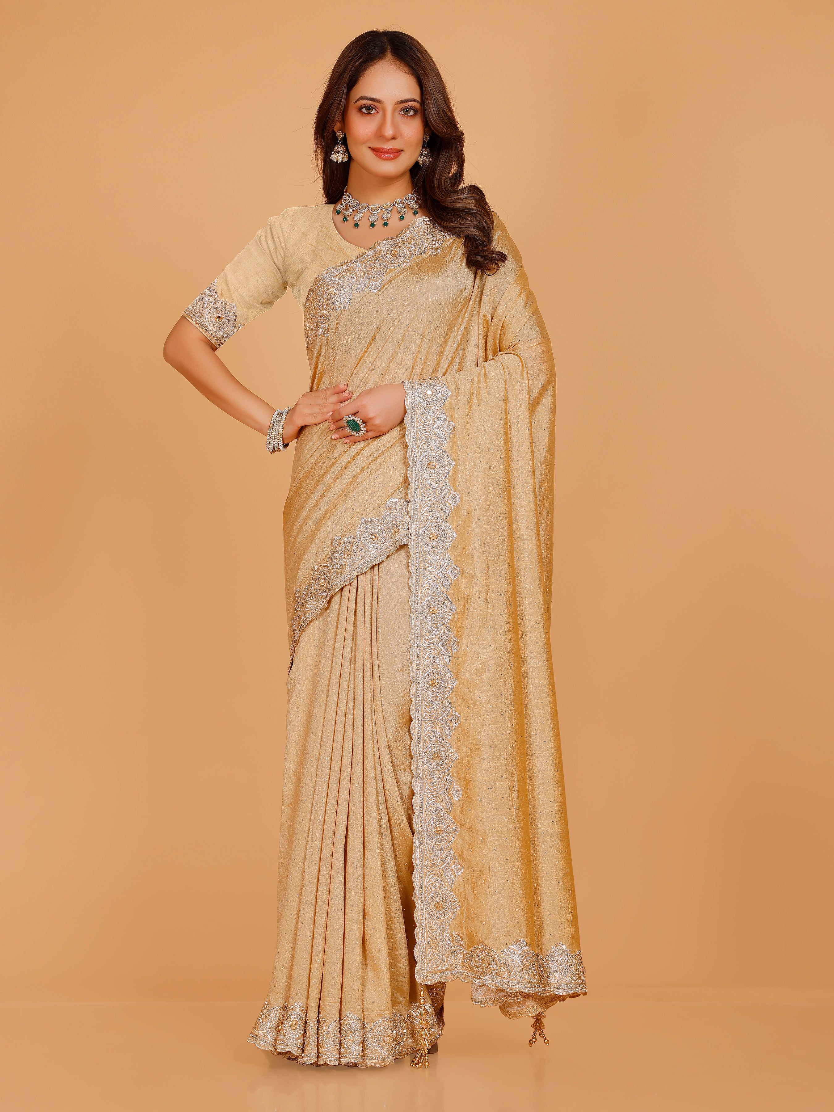 Bhavya Silk Embroidered Saree