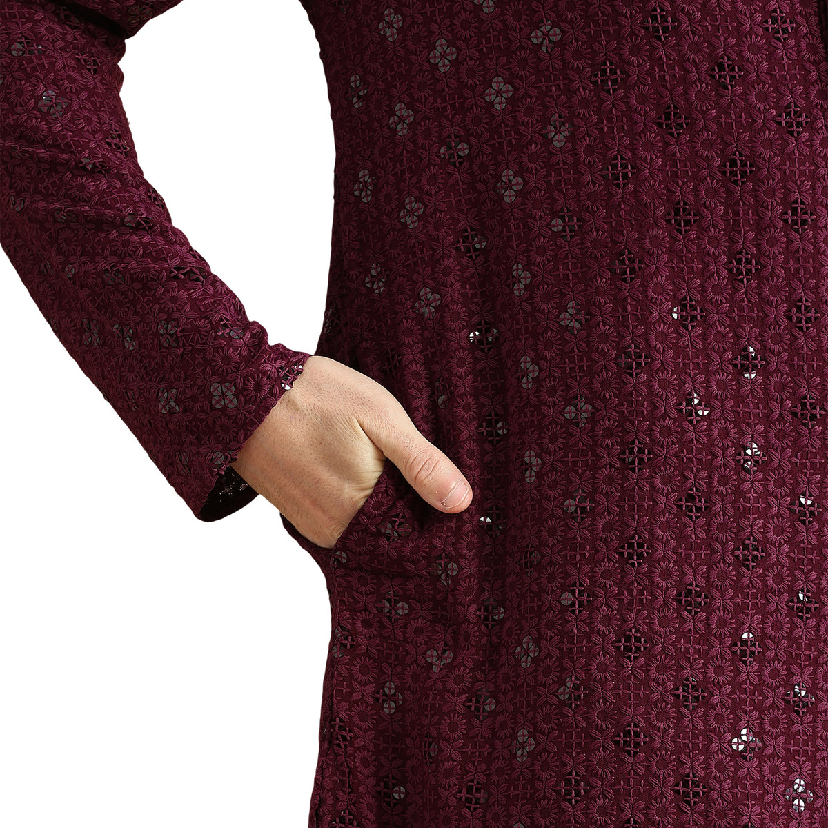 Chikankari Kurta Pyjama Set