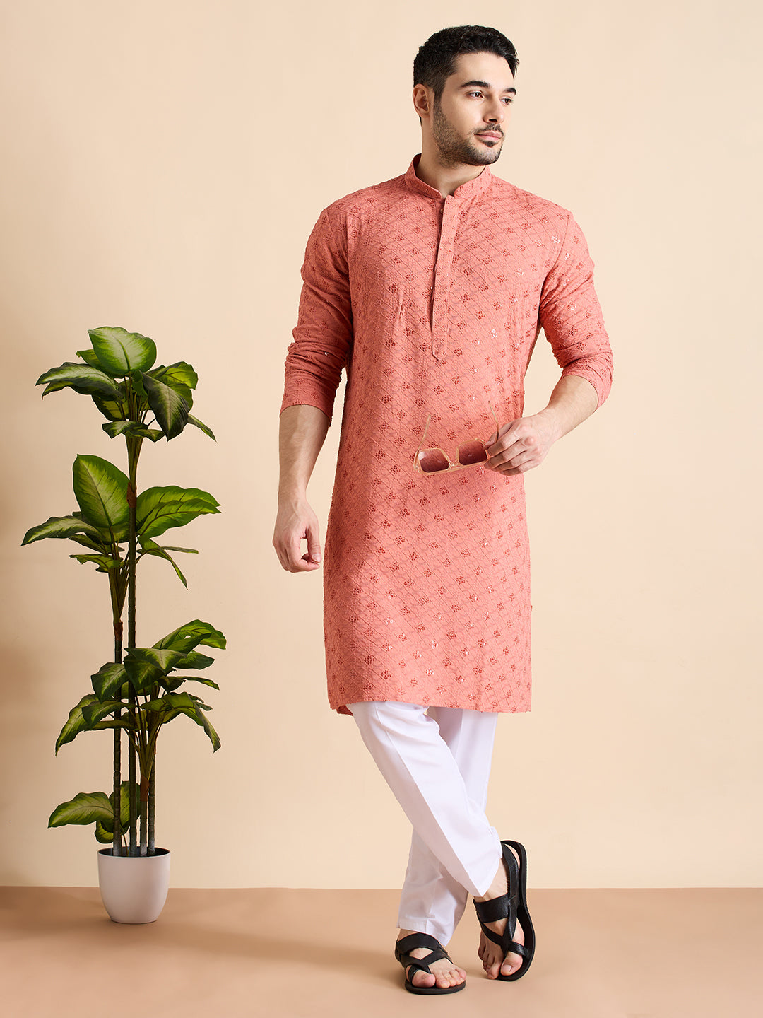 Chikankari Kurta Pyjama Set