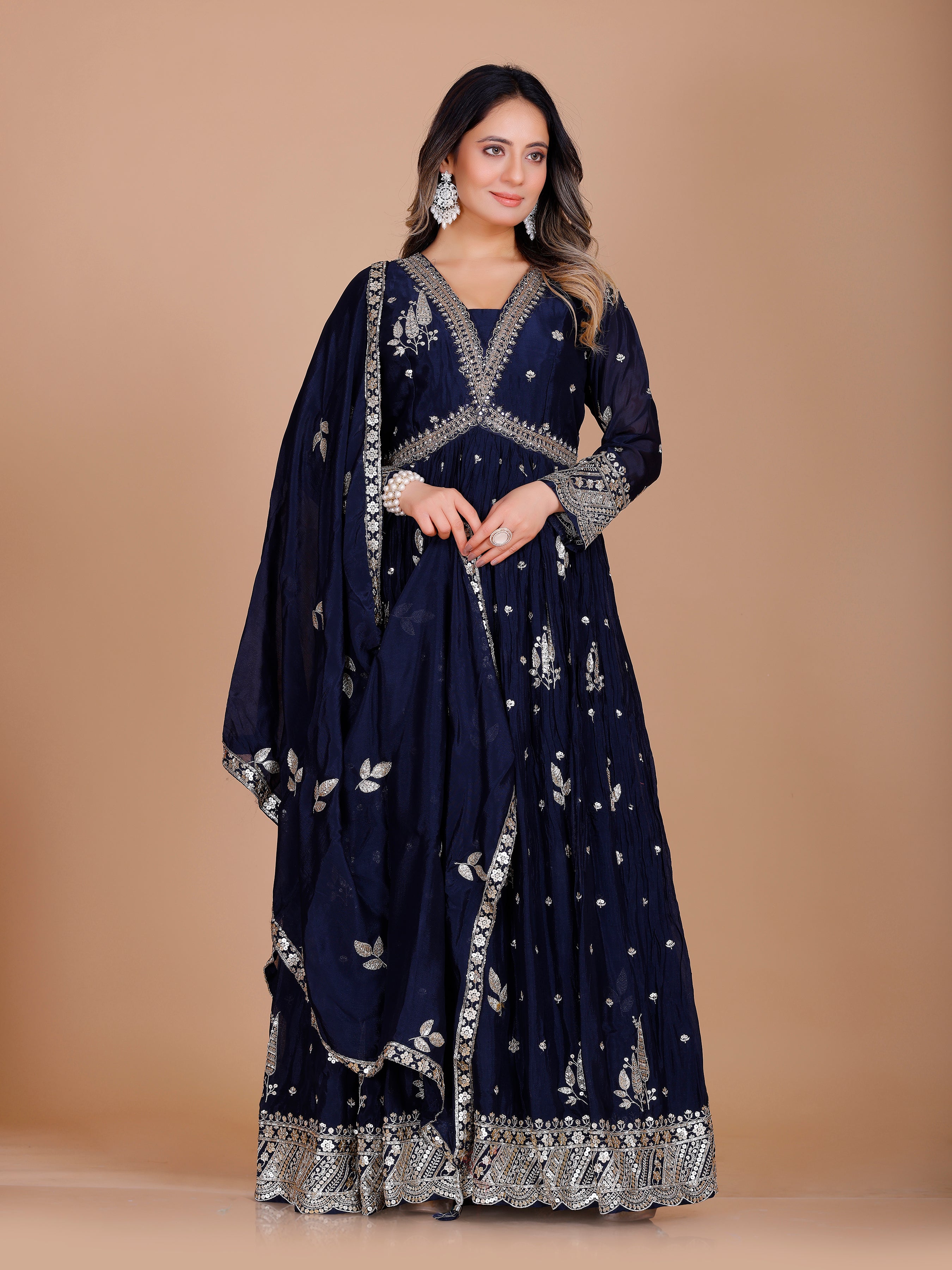 Zarina Gown With Dupatta - Roop Darshan