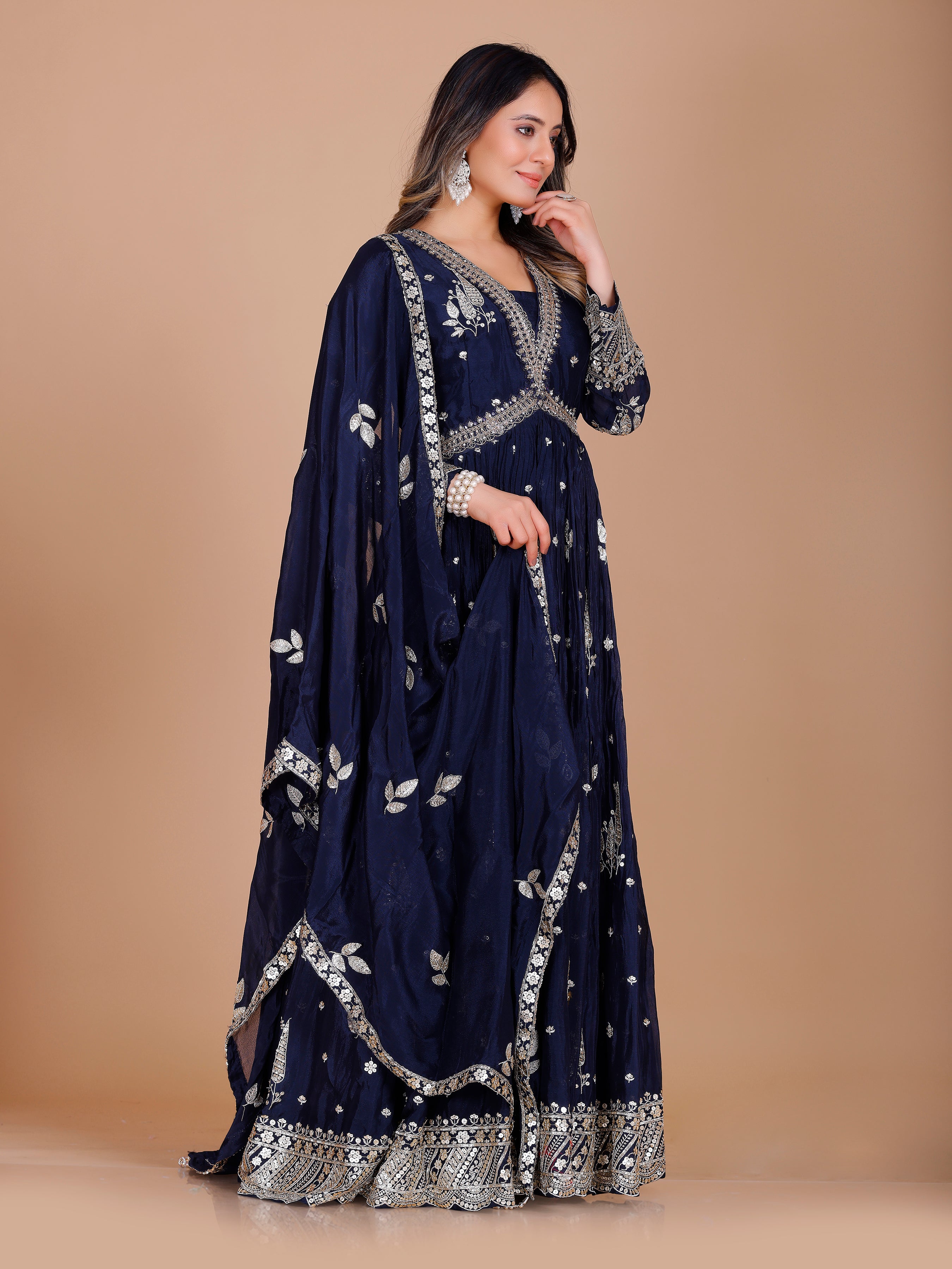 Zarina Gown With Dupatta - Roop Darshan