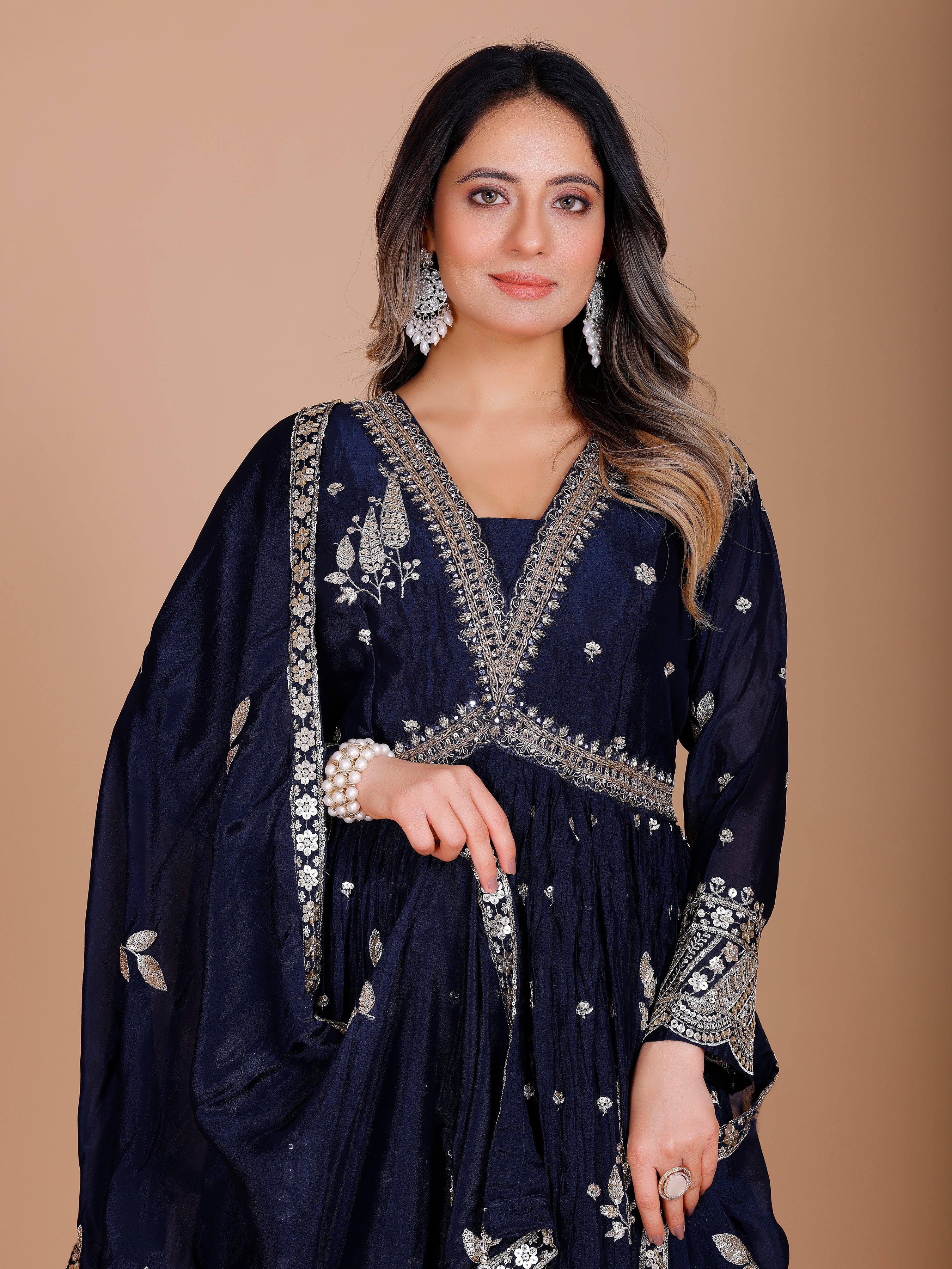 Zarina Gown With Dupatta - Roop Darshan