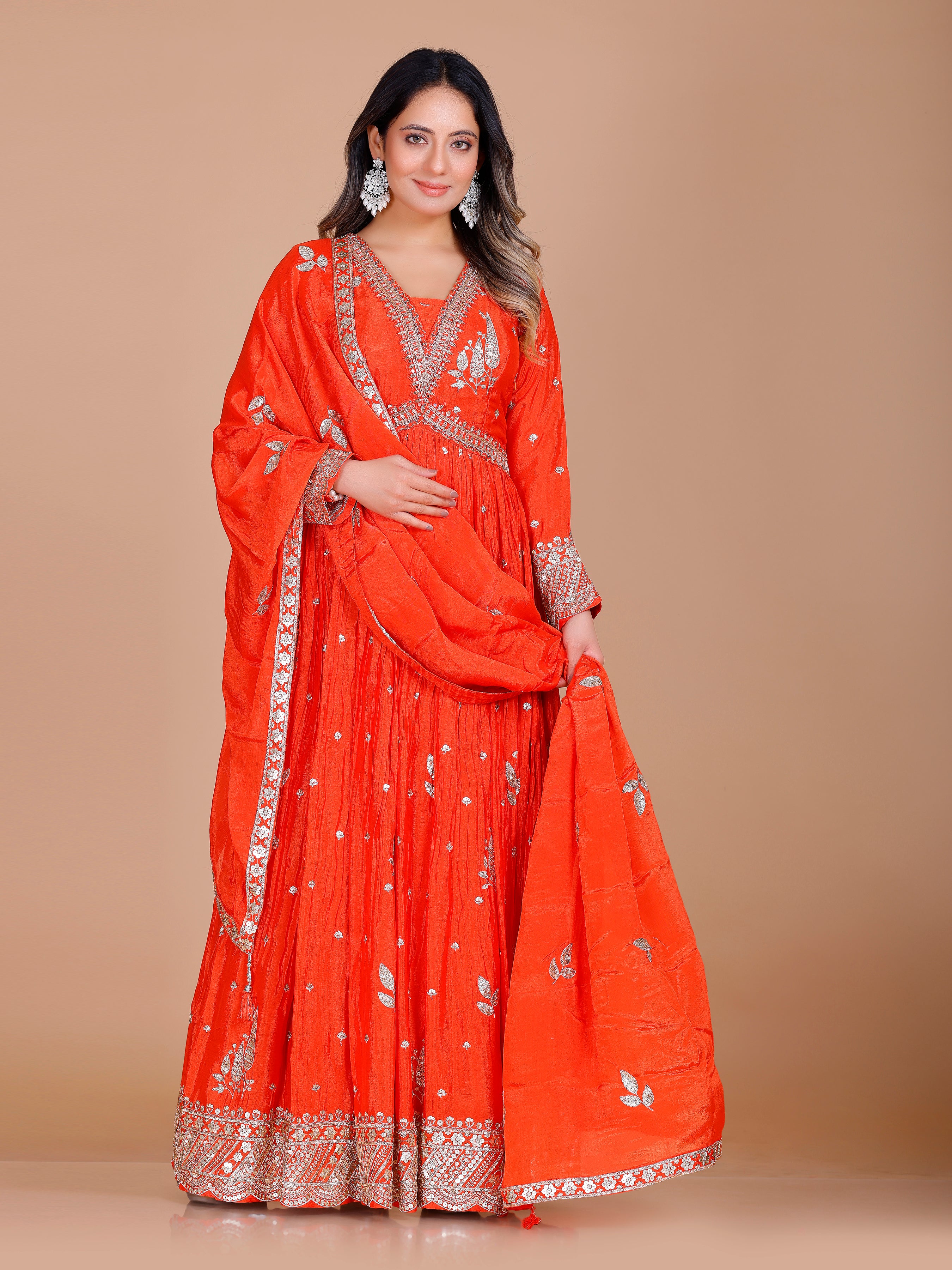 Zarina Gown With Dupatta - Roop Darshan