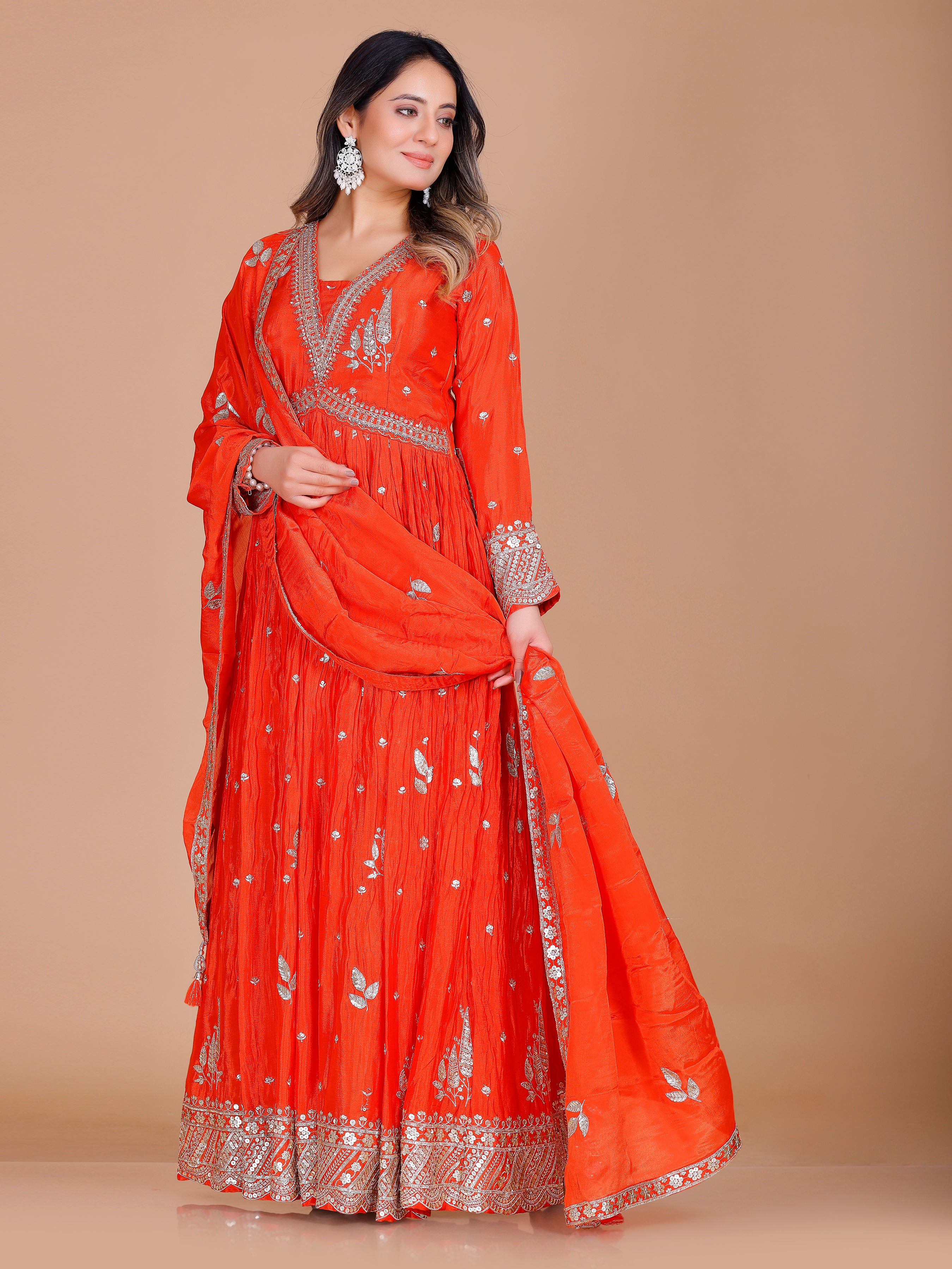 Zarina Gown With Dupatta - Roop Darshan