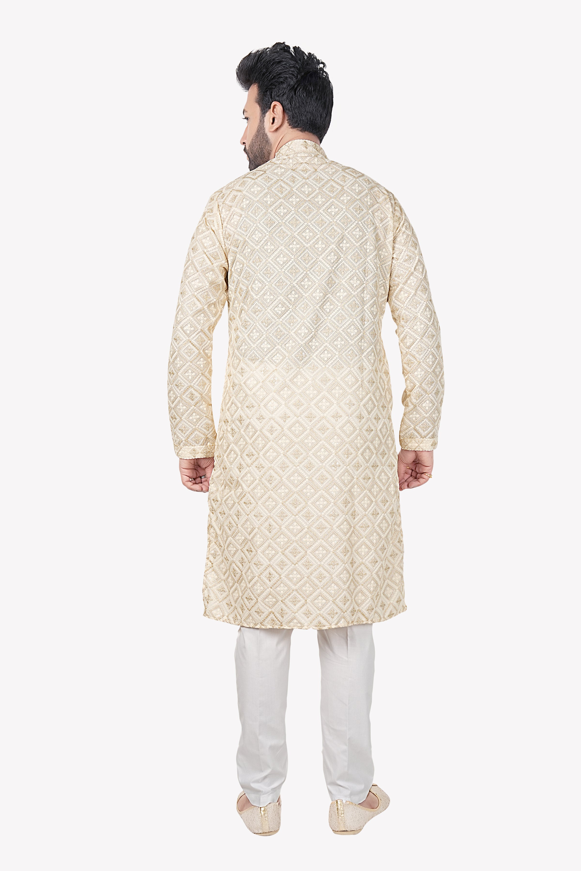 Mens Embroidered Kurta Set - Roop Darshan