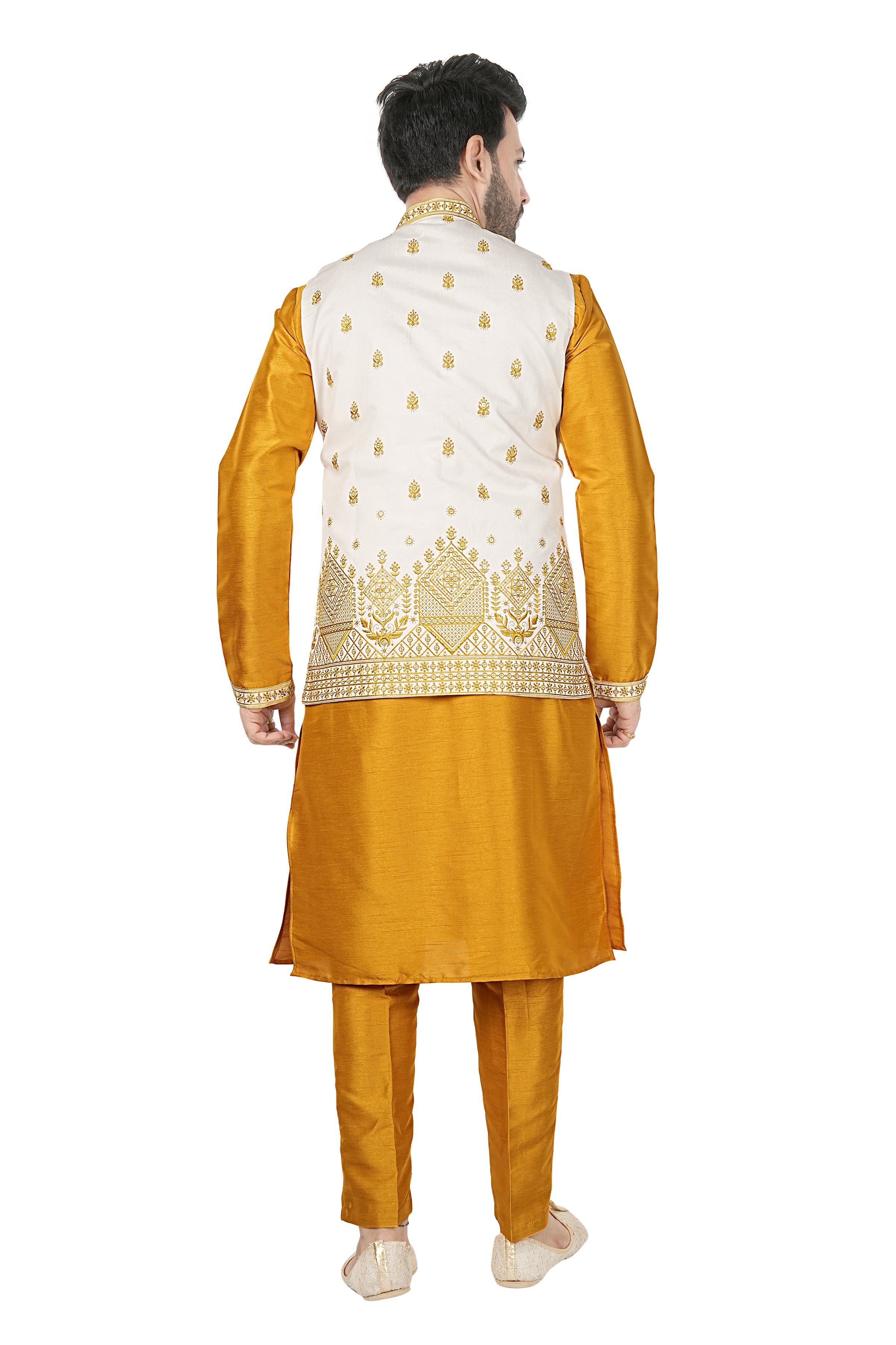 Mens Kurta Set With Jacket - Roop Darshan
