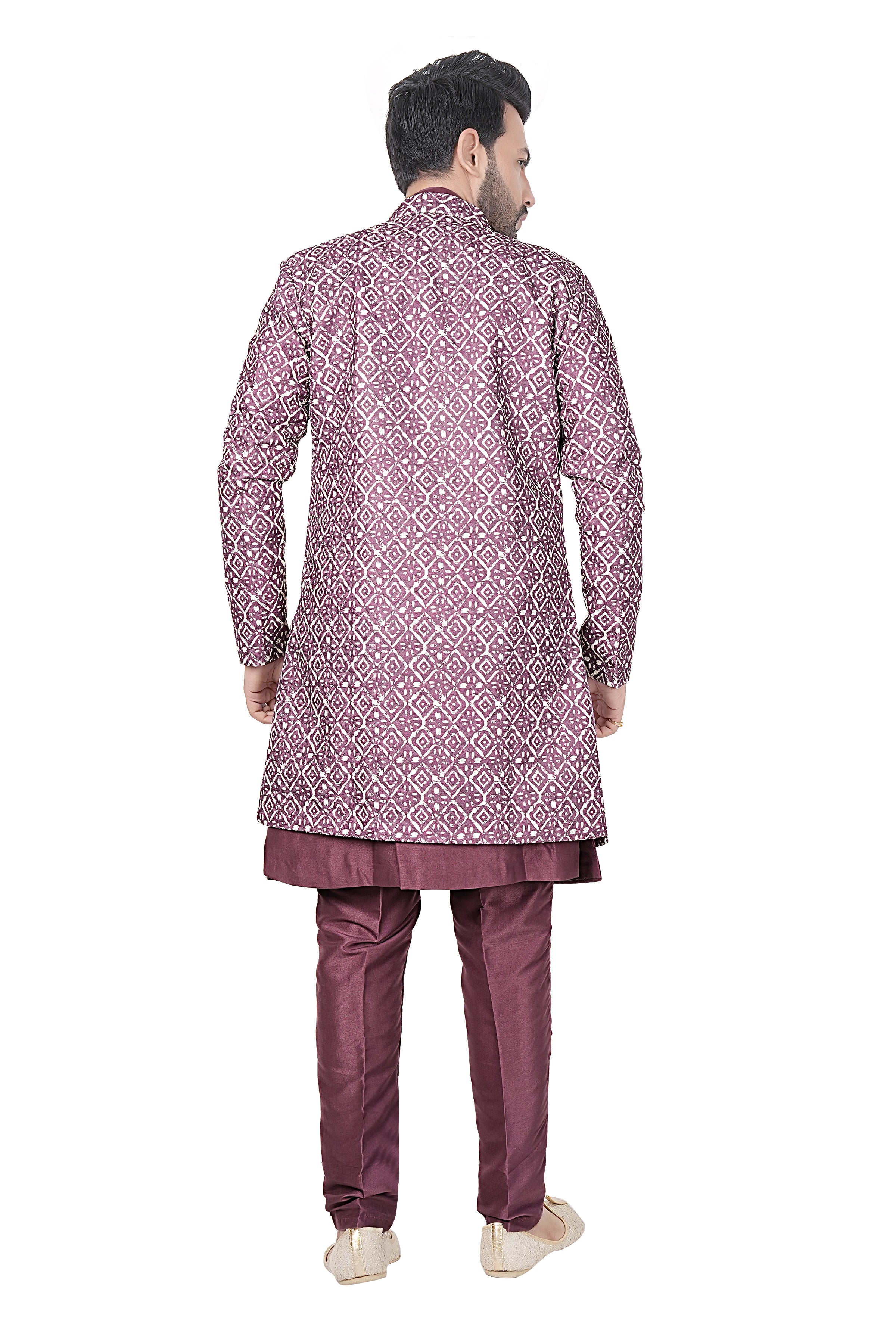 Mens Kurta Set With Jacket - Roop Darshan