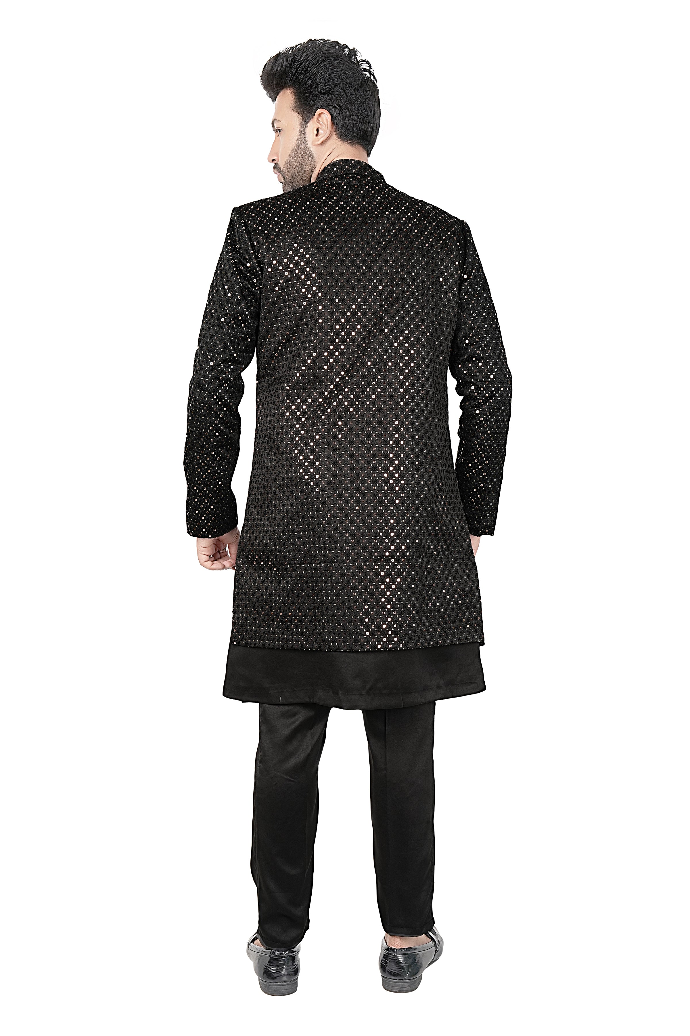 Mens Kurta Set With Jacket - Roop Darshan